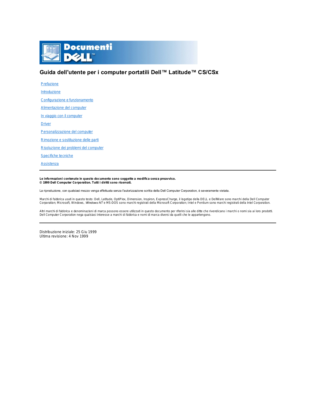 Dell Latitude CSx H User Manual