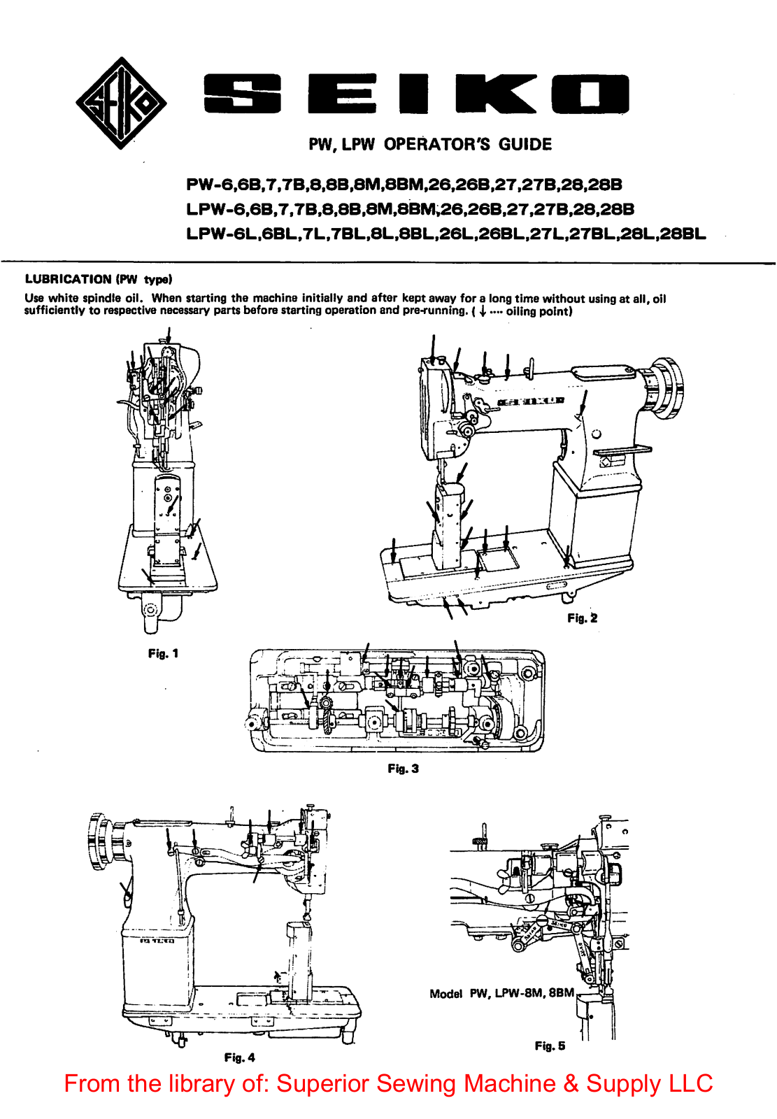 Seiko PW, LPW Operator’s Guide - ManualMachine.com
