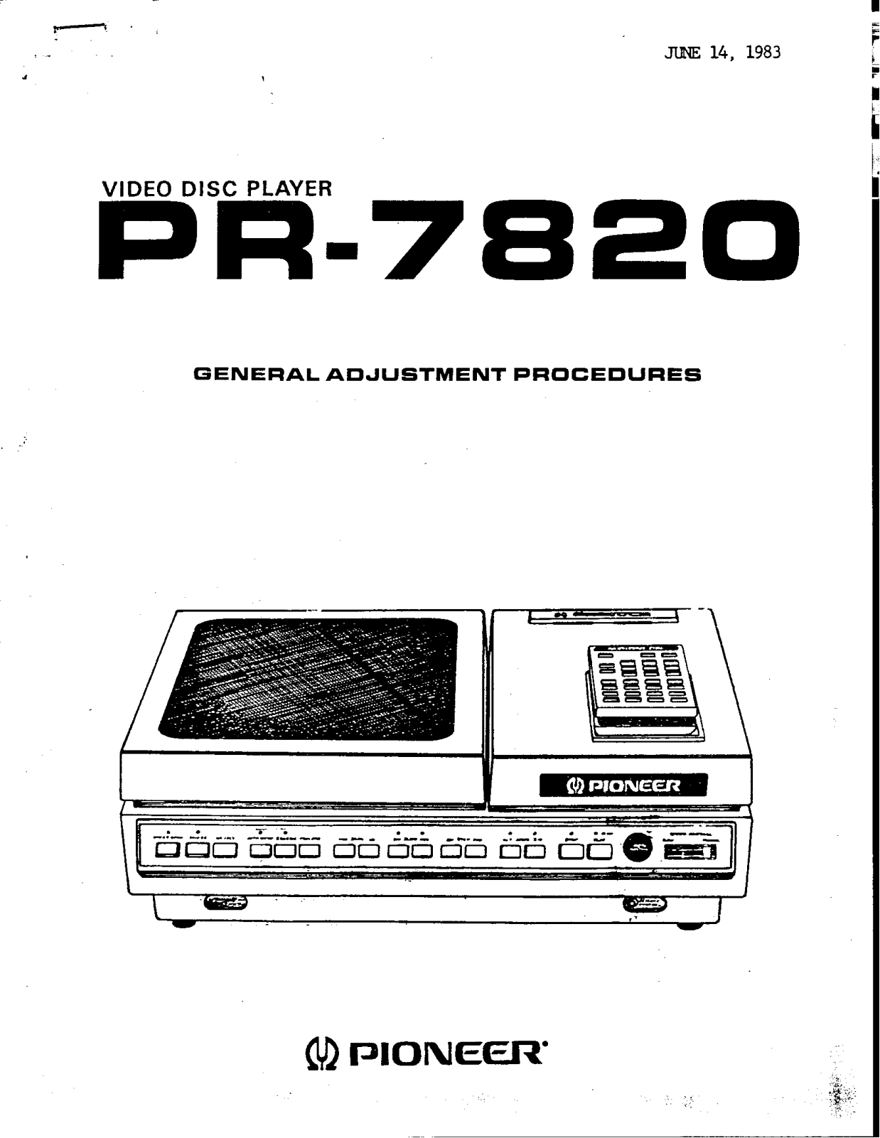 Pioneer PR-7820 Service manual