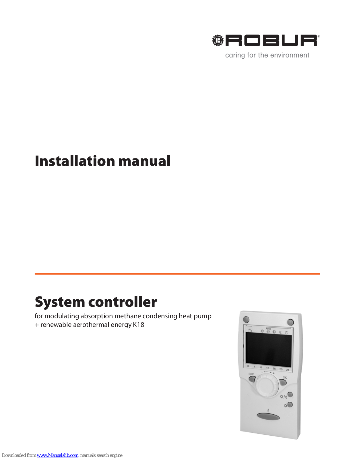 Robur K18 System controller Installation Manual - ManualMachine.com