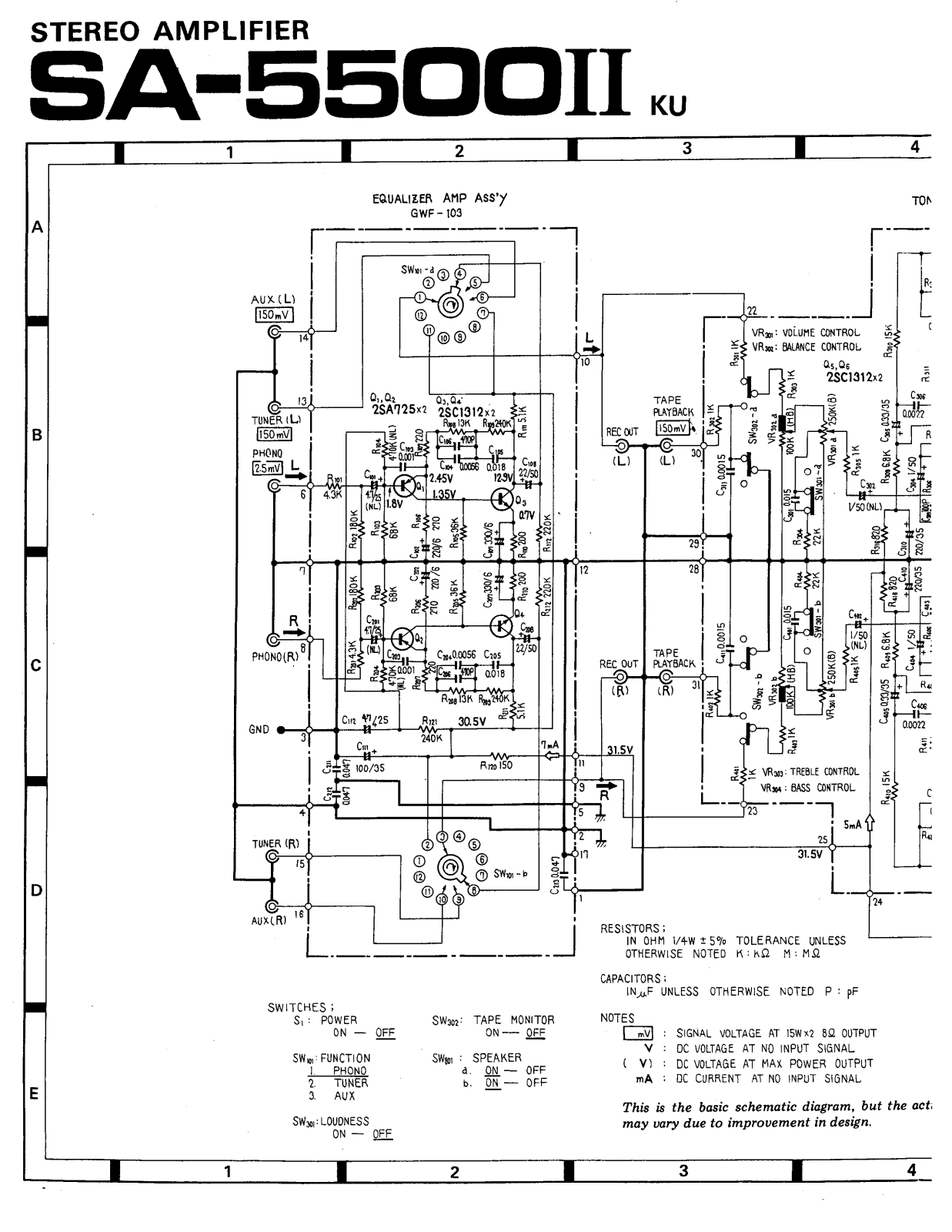 Pioneer SA-5500 Mk2 Schematic