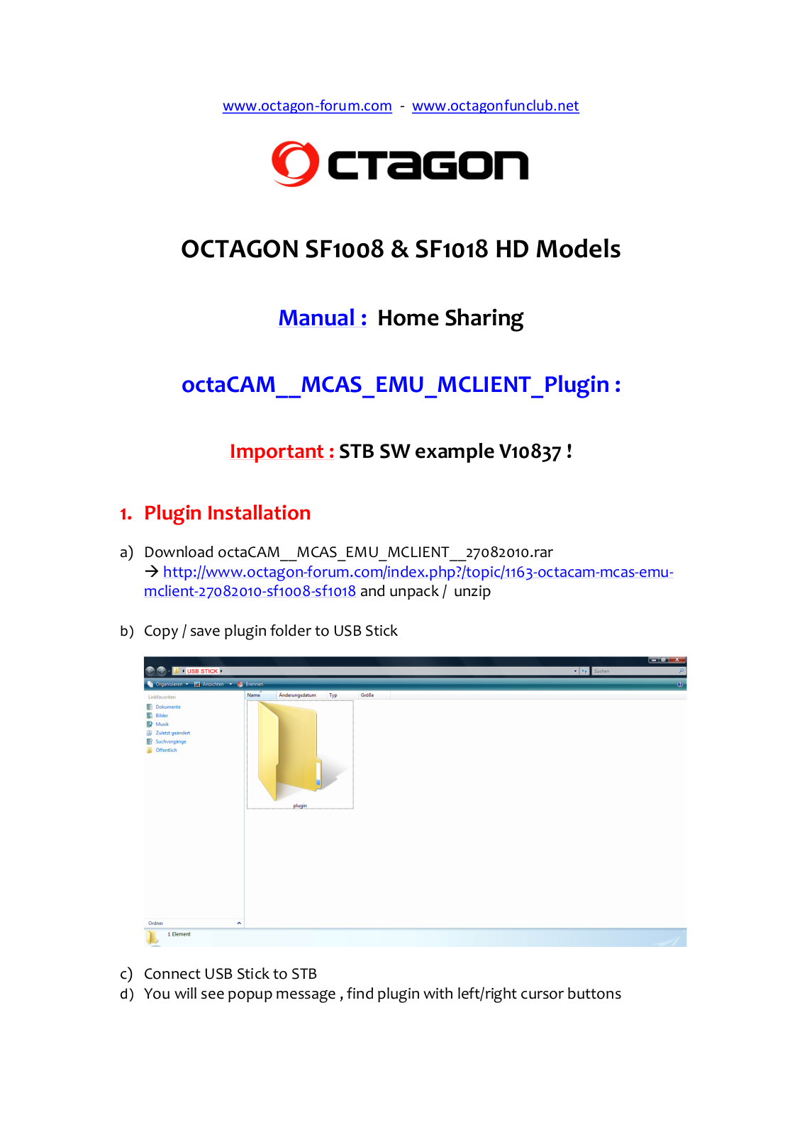 Octagon SF 1008 User Manual