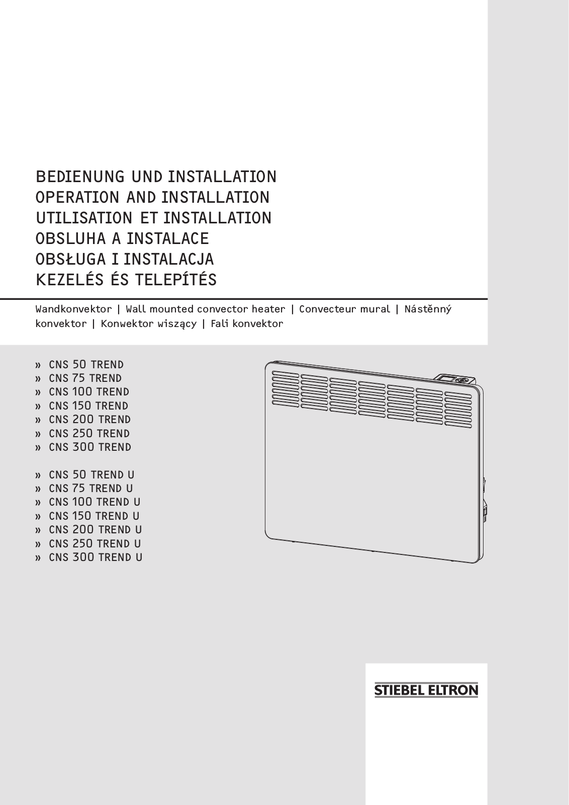 Stiebel Eltron CNS 150 Trend operation manual