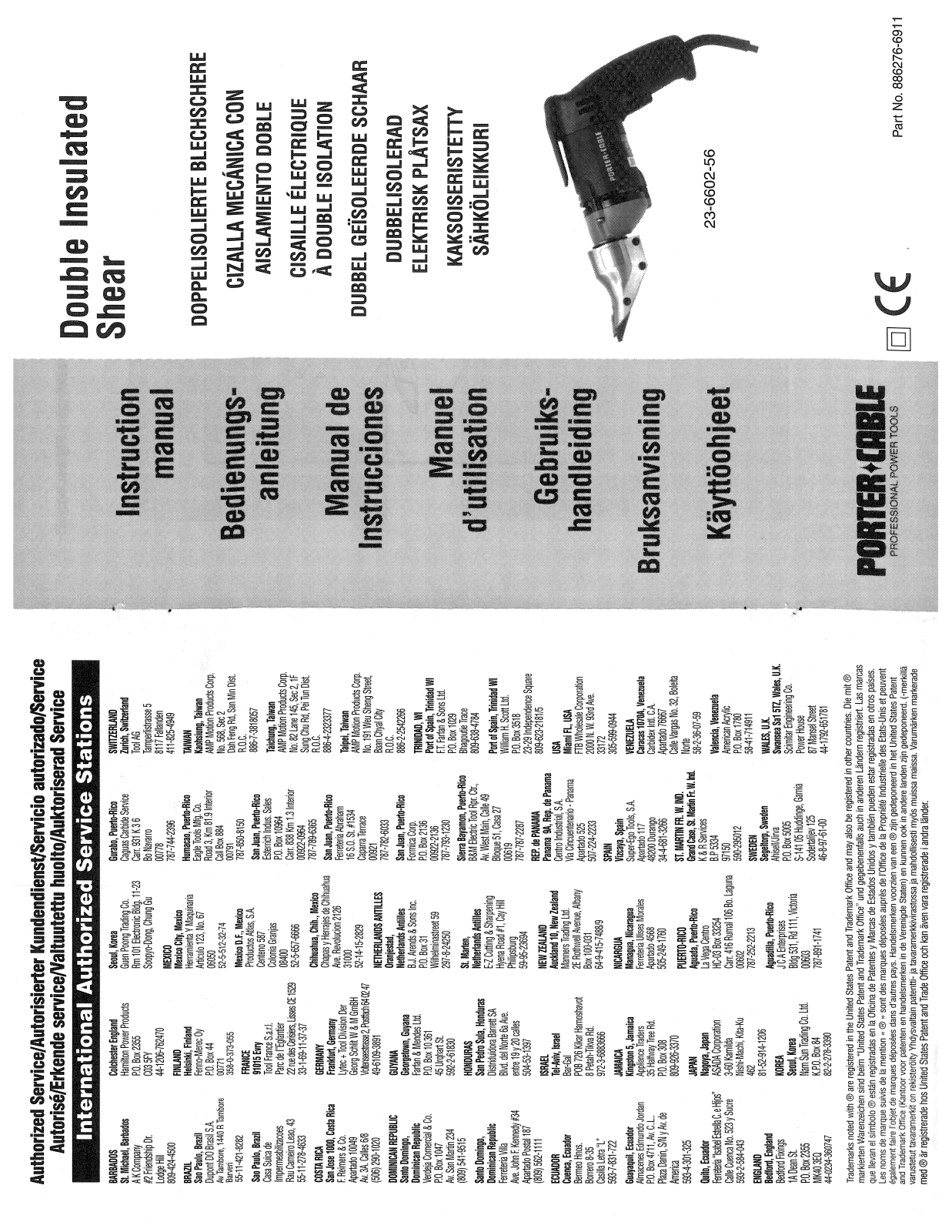 Porter-Cable 23-6602-56 User Manual