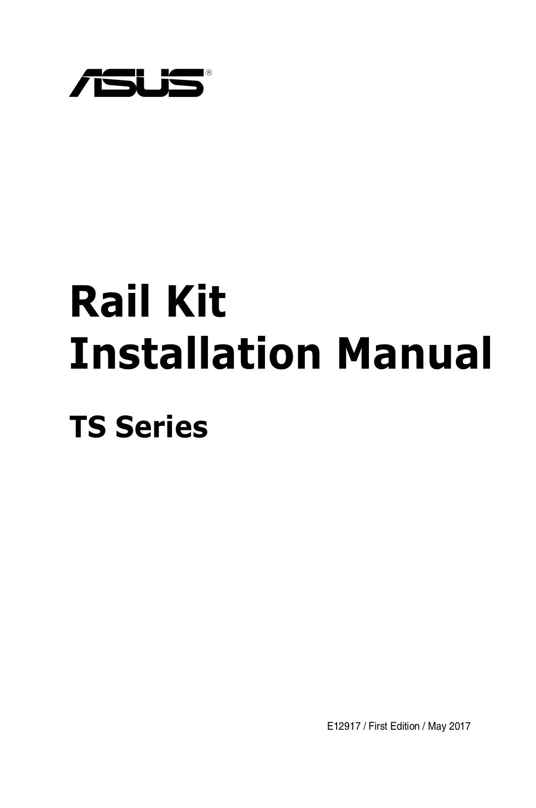 Asus TS300-E9-PS4 Rail Kit Installation Manual