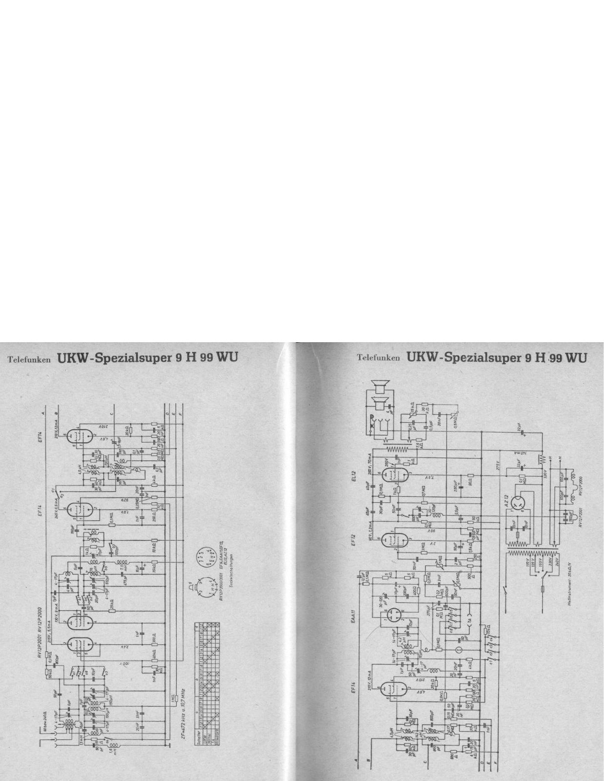 Telefunken UKW Spezialsuper 9 H Service manual