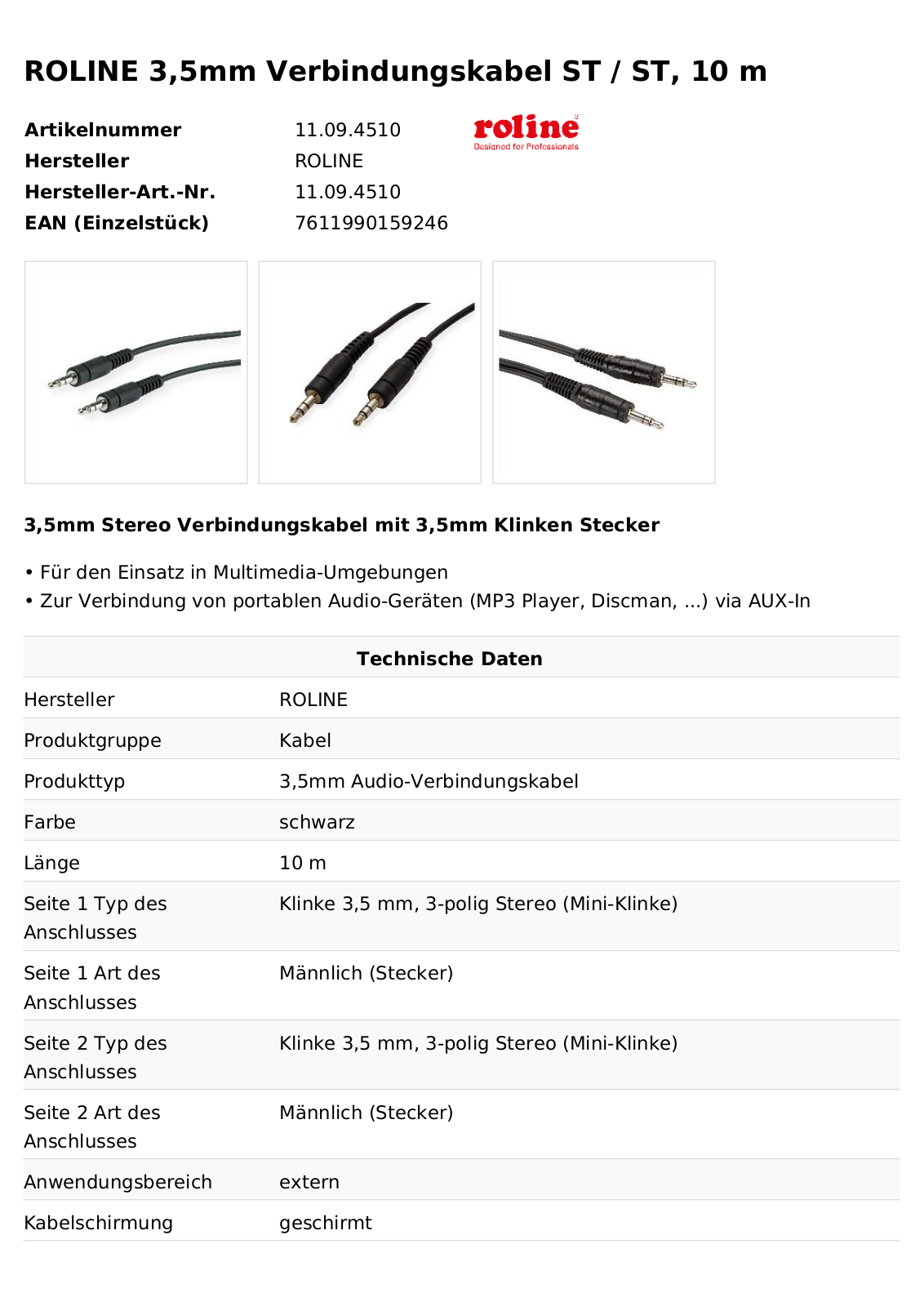 ROLINE 11094510 Datasheet - ManualMachine.com