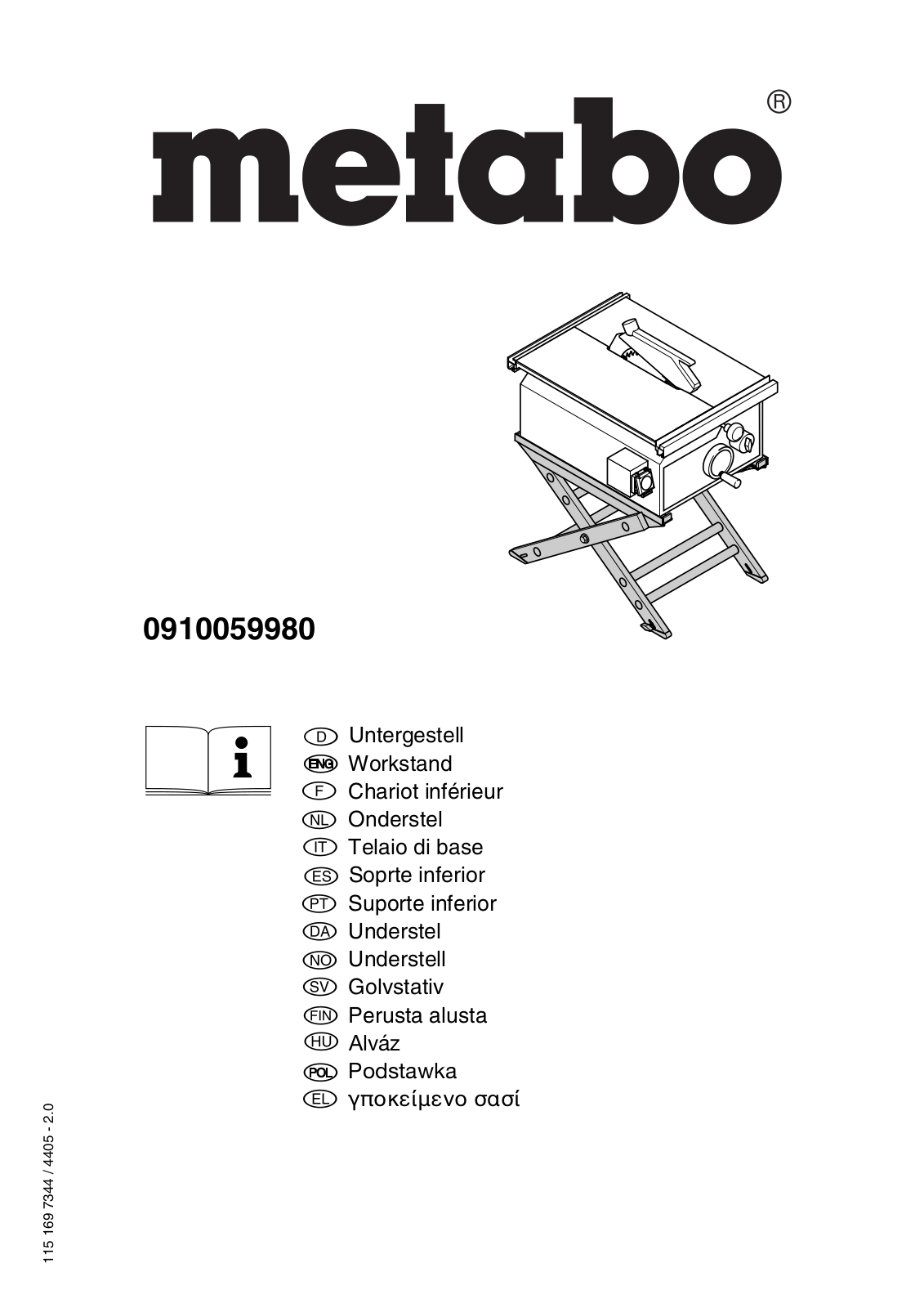 Metabo 0910059980 User guide - ManualMachine.com