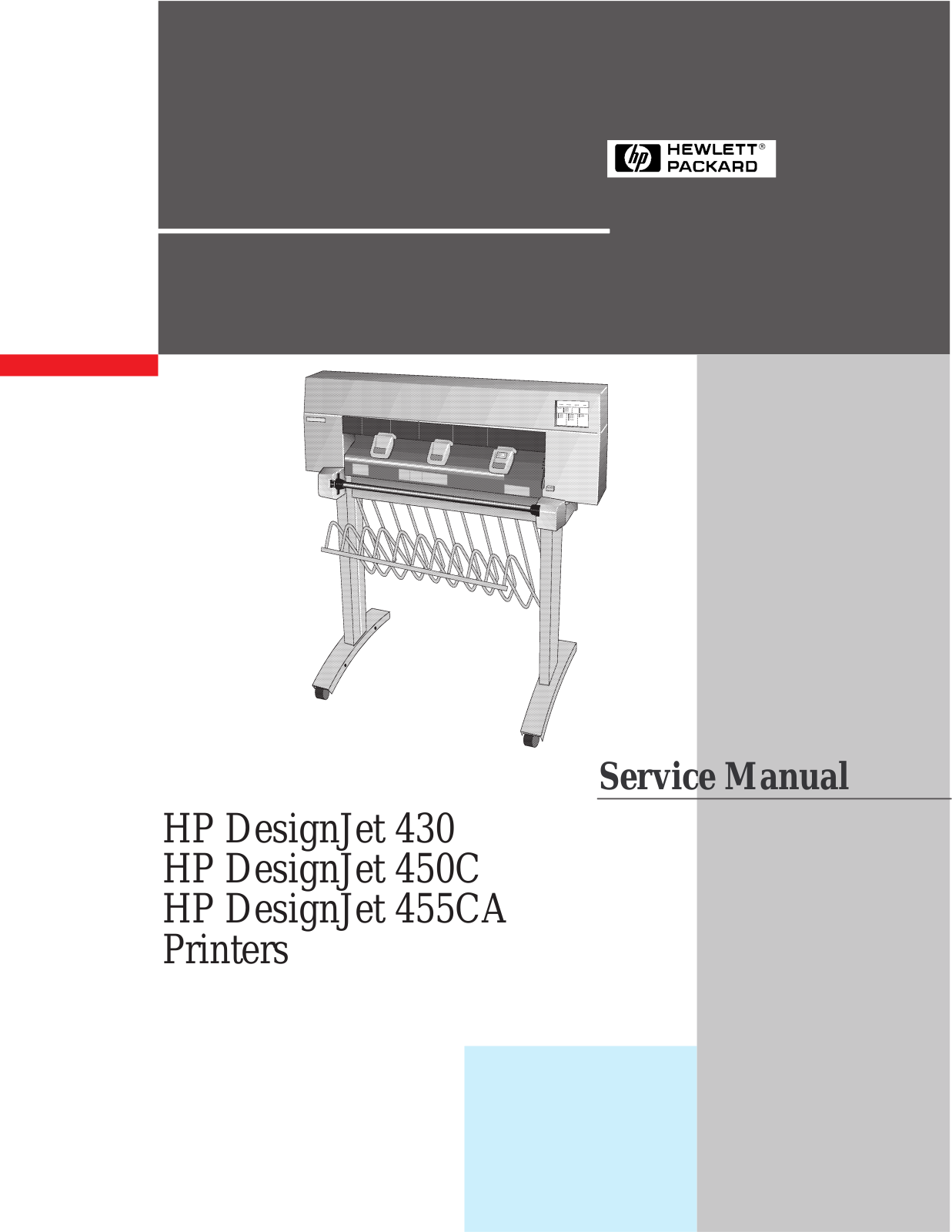 HP DesingJet 455CA Service manual