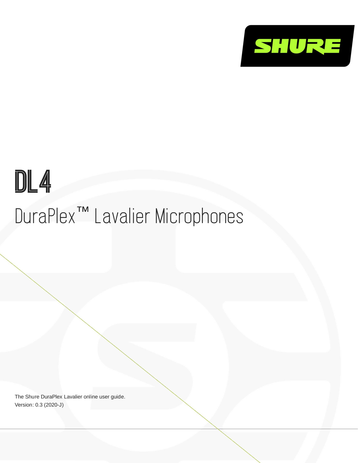 Shure DL4 User Manual