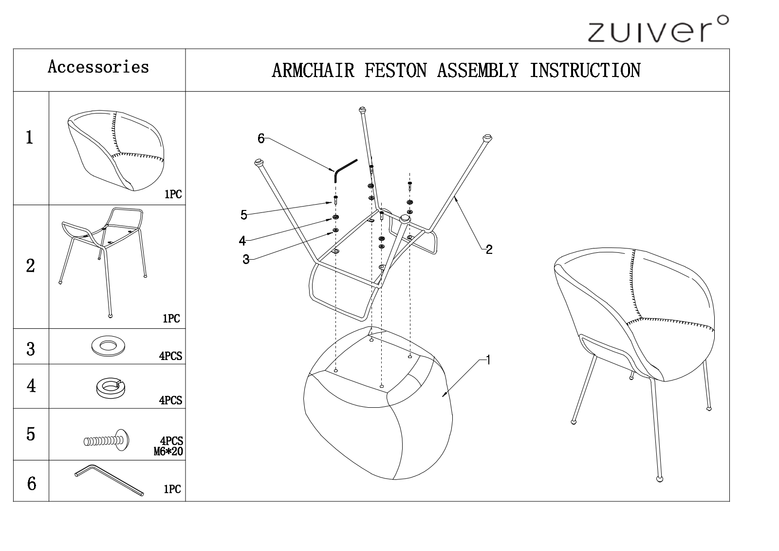 Zuiver ZIVE1189 Installation & Assembly - ManualMachine.com
