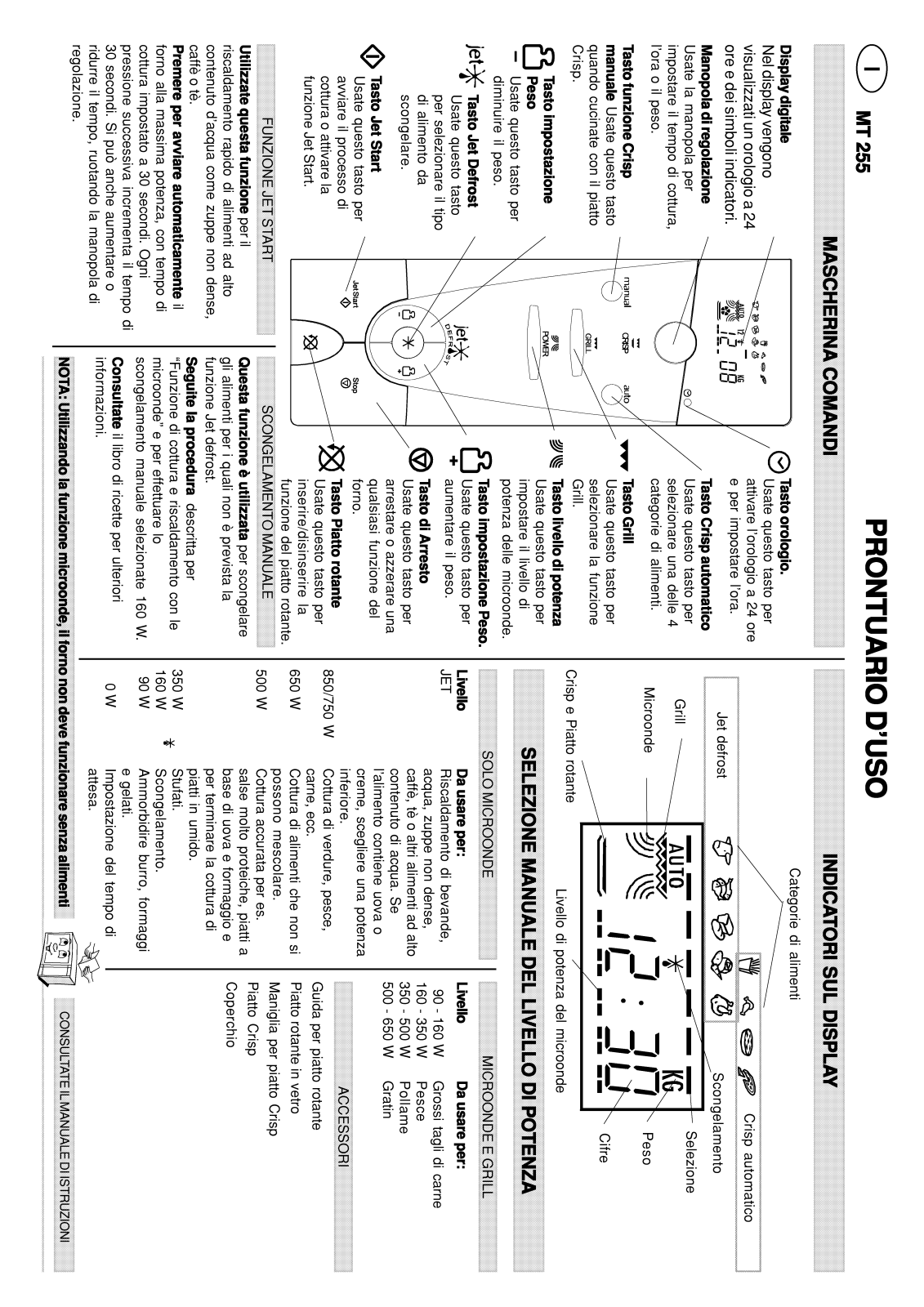 Whirlpool MT 255/WH, MT 255/N&D BLUE, MT 255/RED, MT 255/ALU, MT 255/YELLOW INSTRUCTION FOR USE