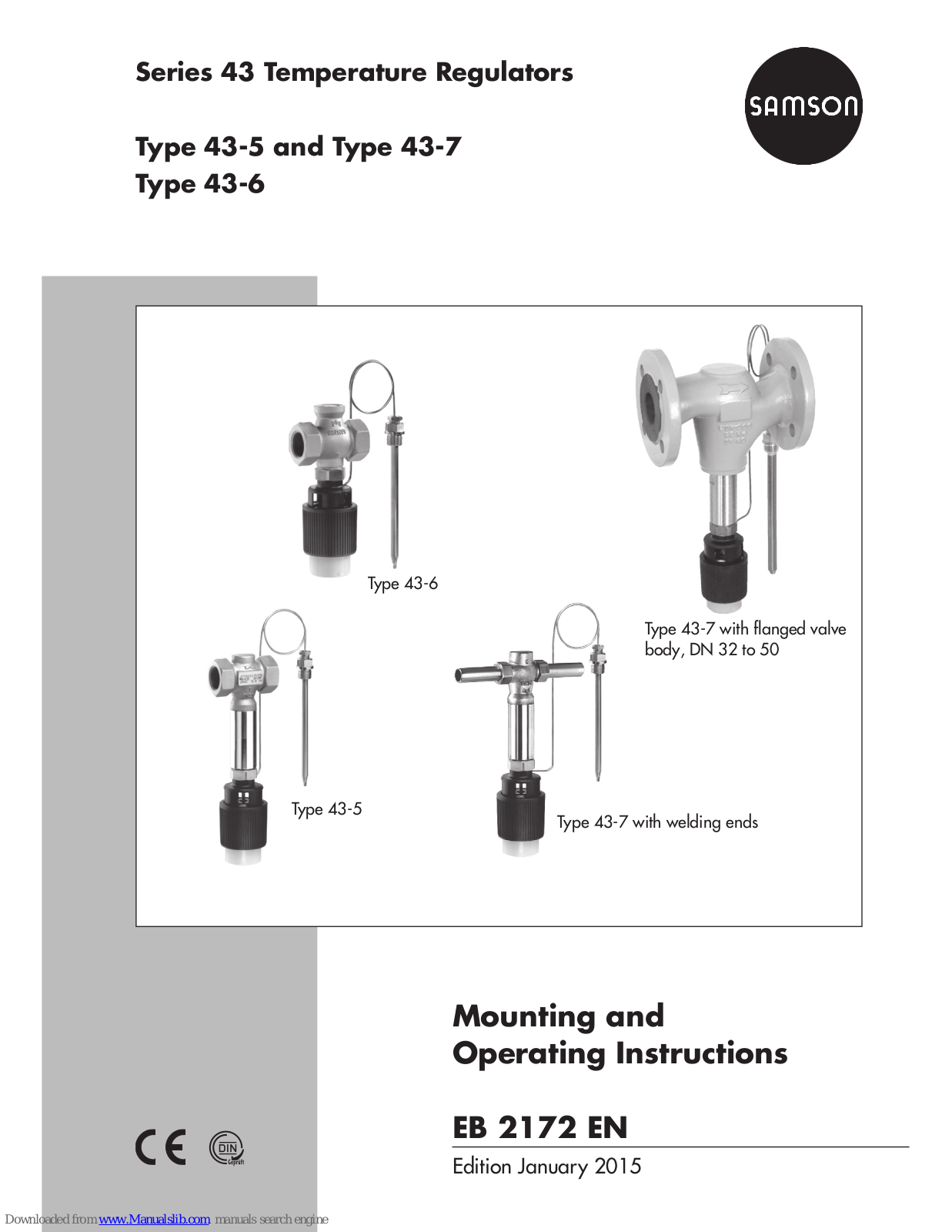 Samson 43 Series, 43-6, 43-5, 43-7 Mounting And Operating Instructions