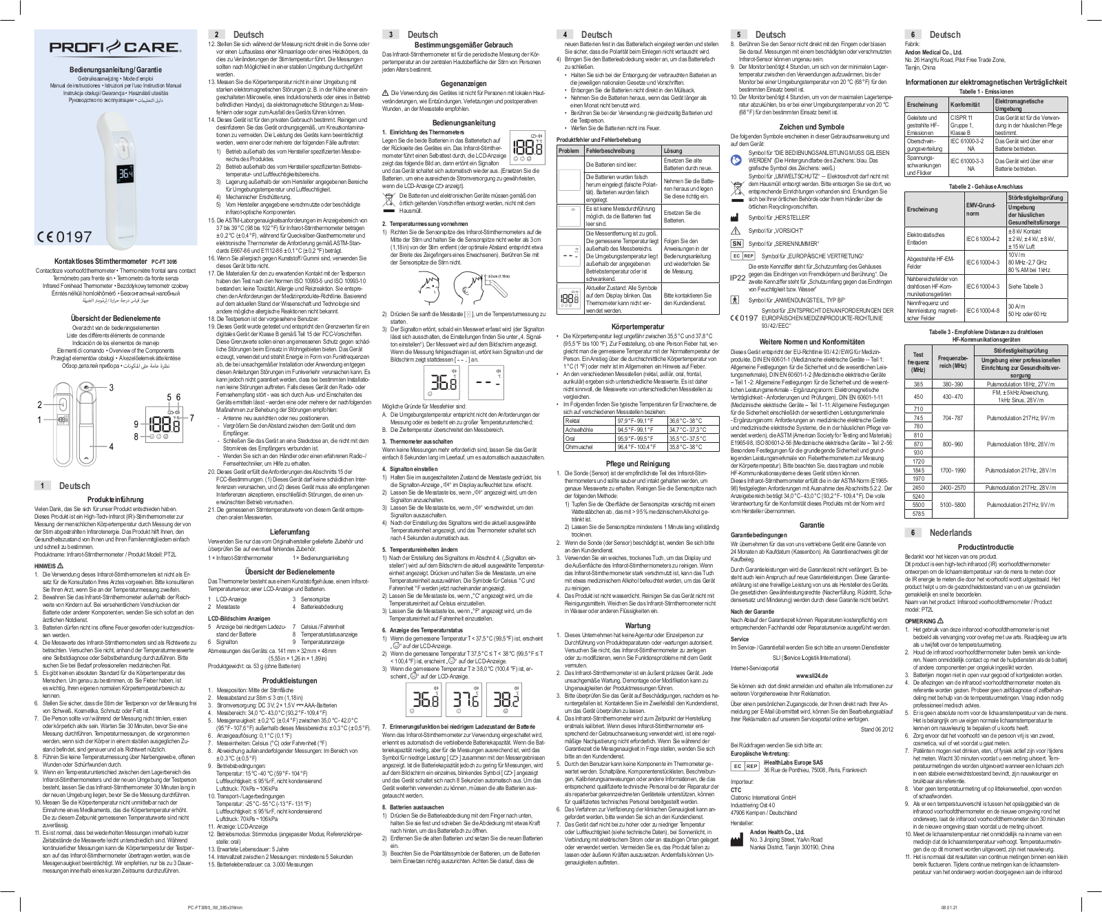 Profi-Care PC-FT 3095 User guide