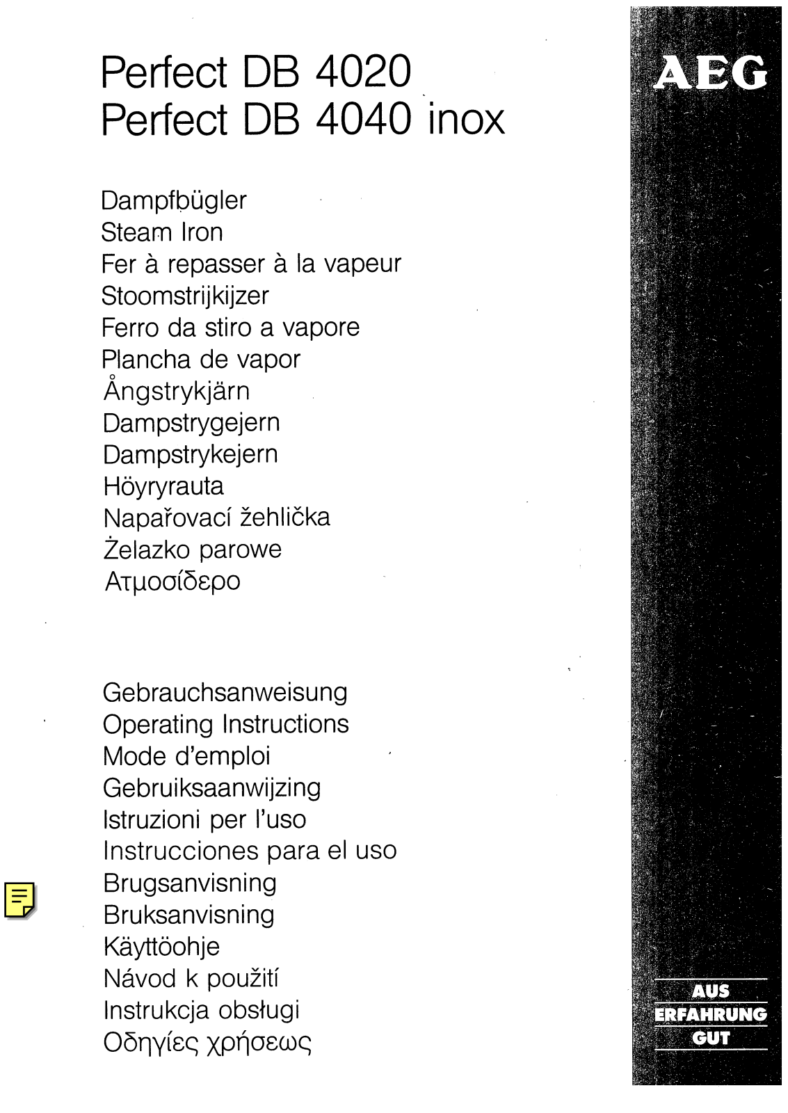 AEG Perfect DB 4020 User Manual