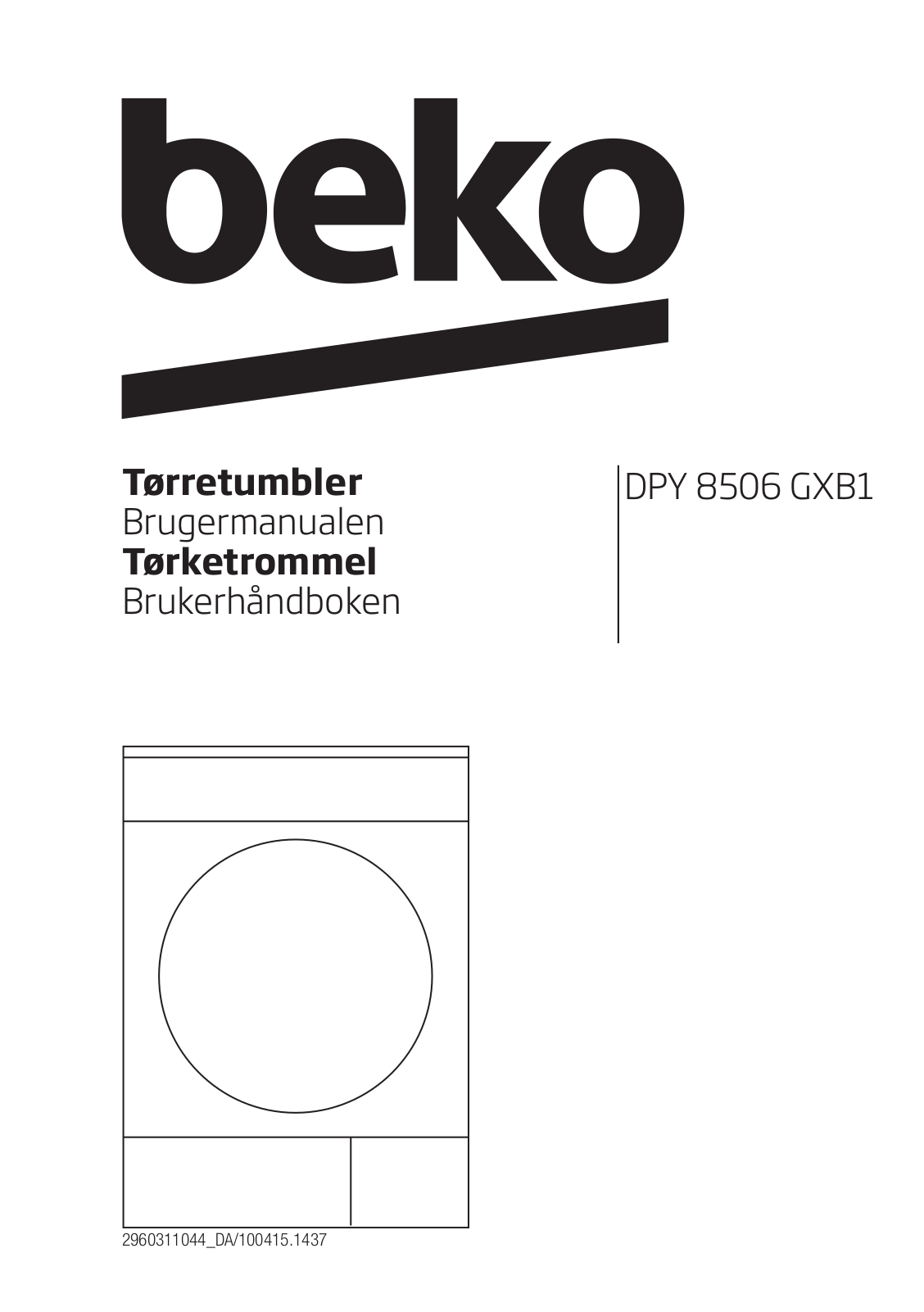 Beko DPY 8506 GXB1 User manual