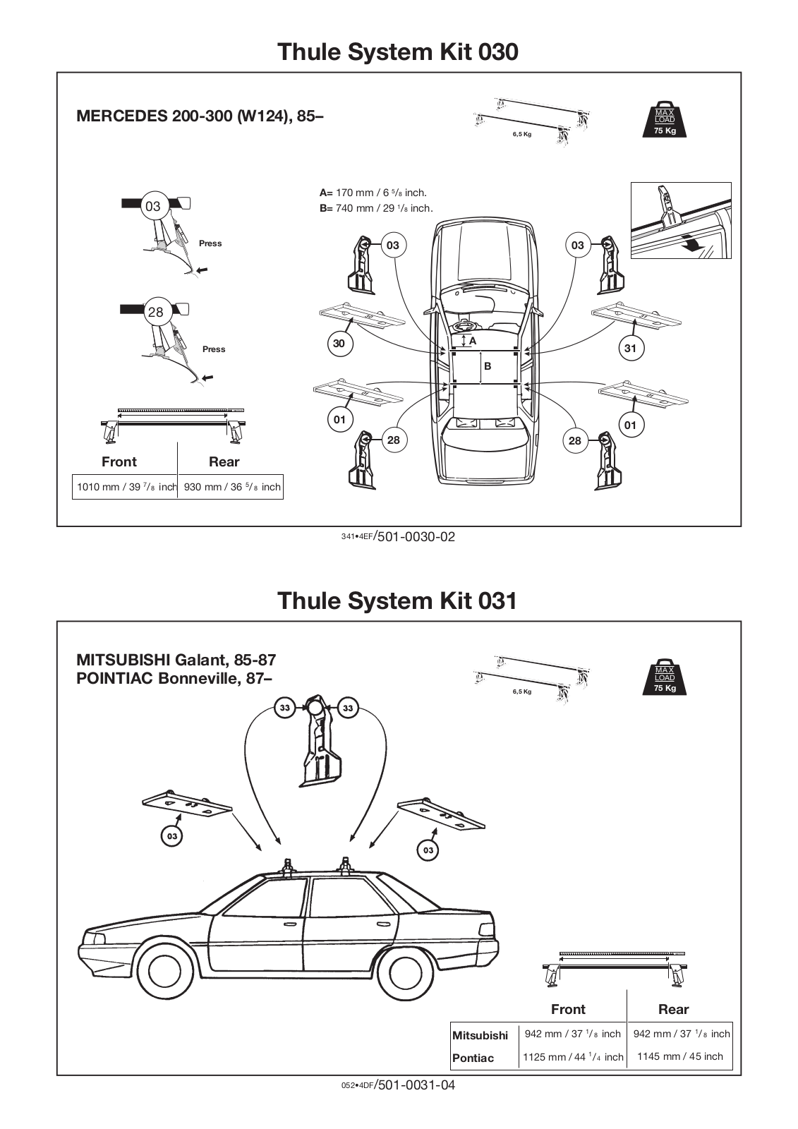 Thule 31, 30 User Manual