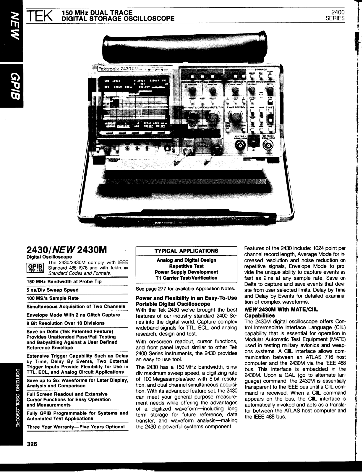 Tektronix 2430 schematic