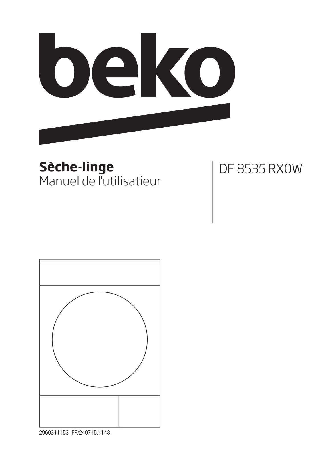 Beko DF 8535 RX0W User manual