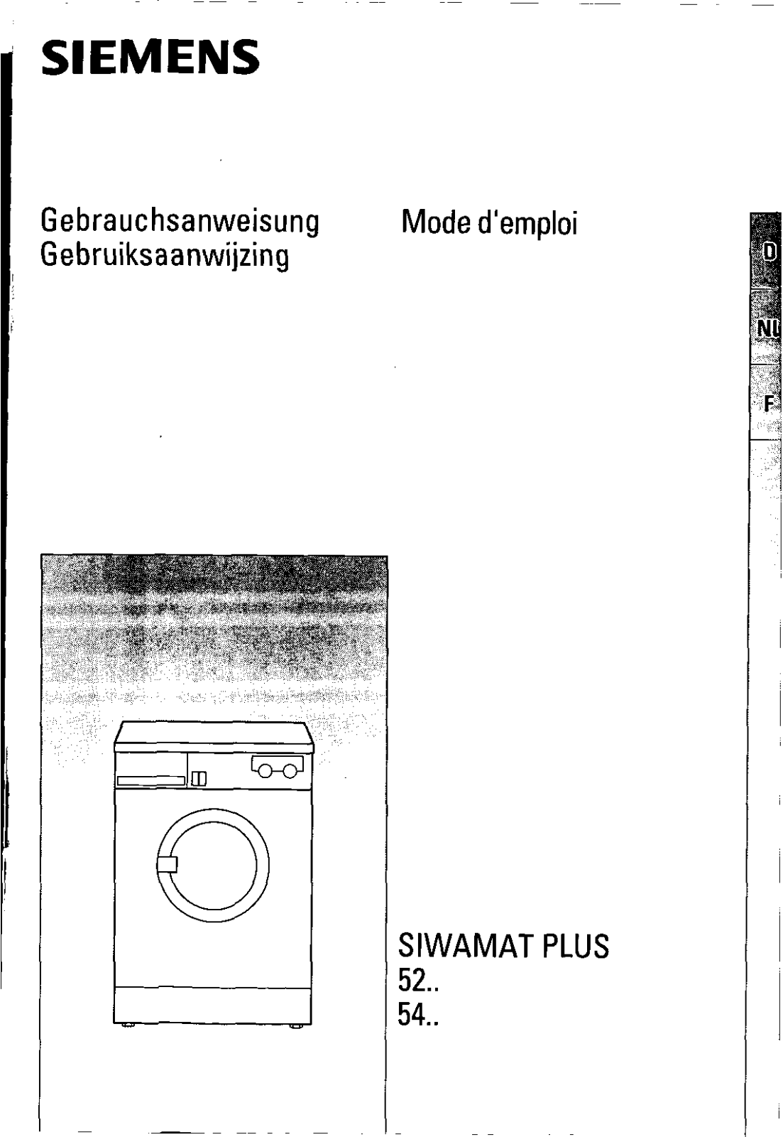 Siemens WD54330 User Manual