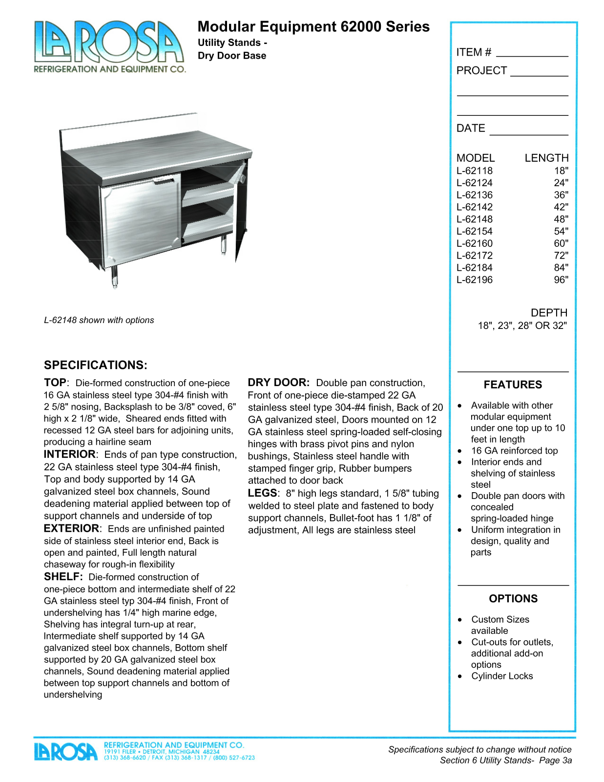 Larosa L-62118 User Manual