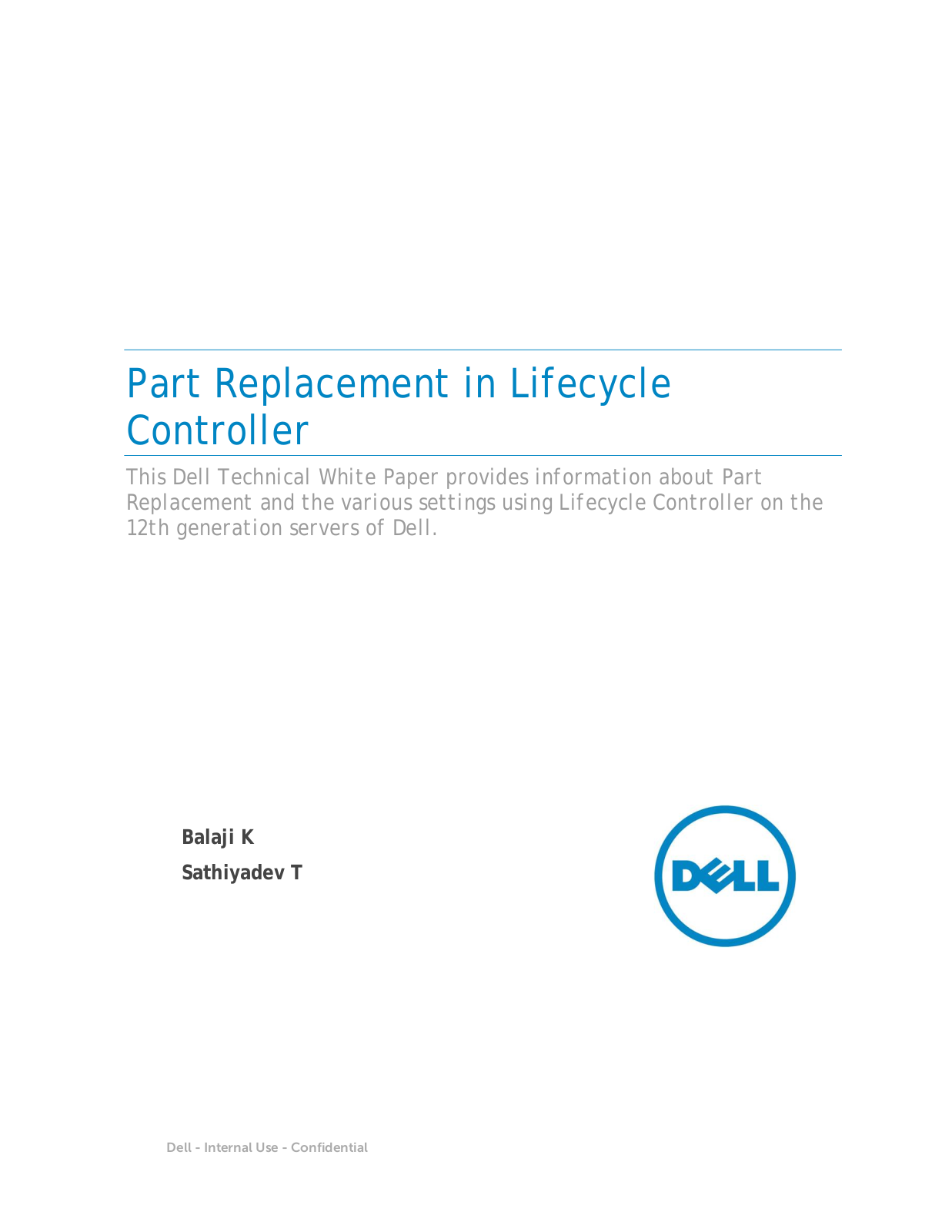 Dell Lifecycle Controller 2 Replacement Guide