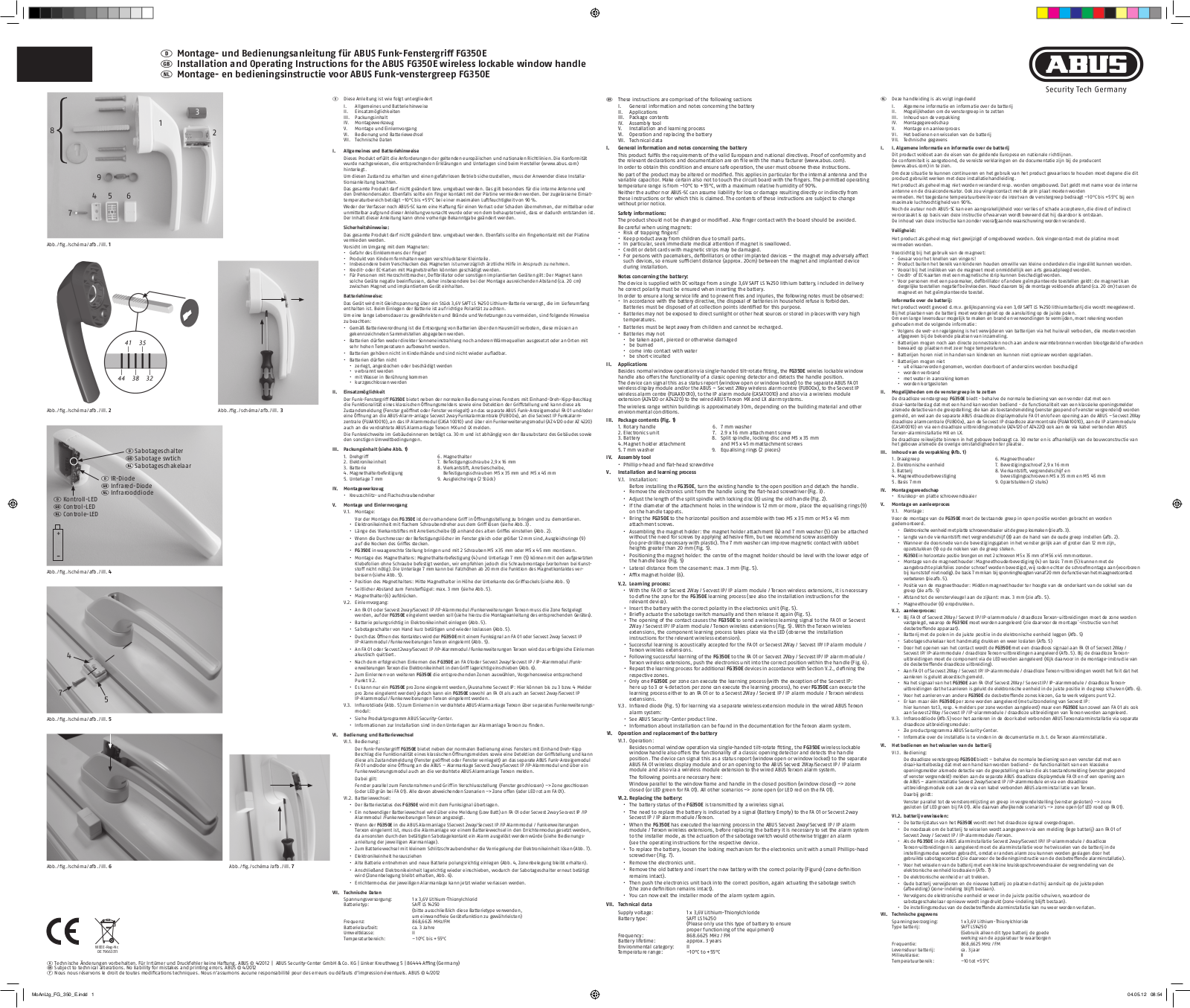 ABUS FU8435 User Manual