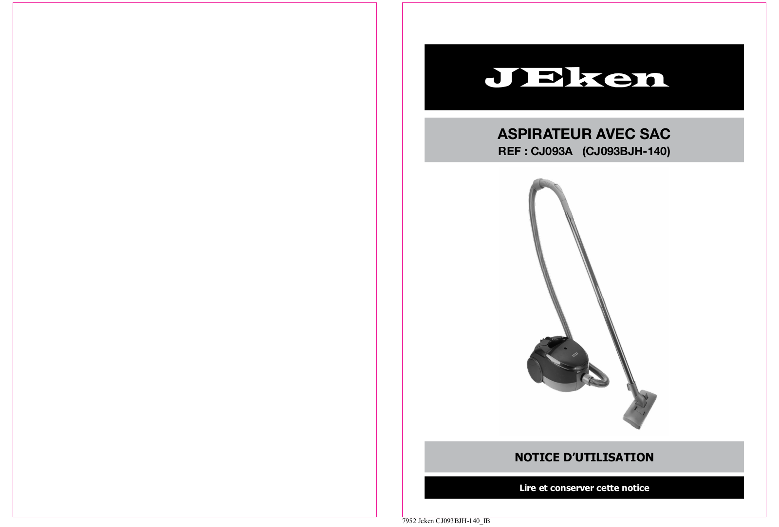 Jeken CJ093A, CJ093BJH-140 User guide - ManualMachine.com