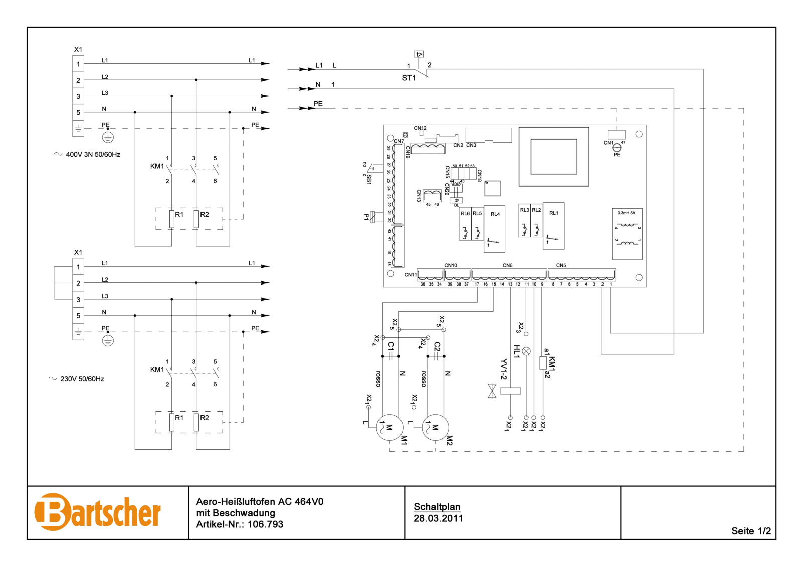 BARTSCHER 106793 User Manual