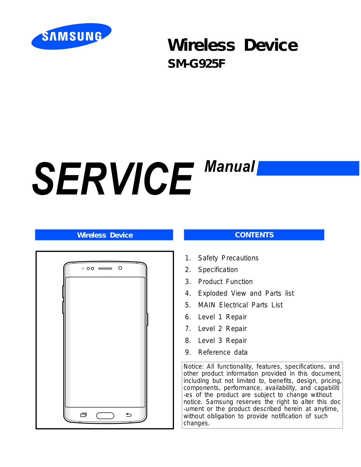 Samsung SM-G925F Service manual