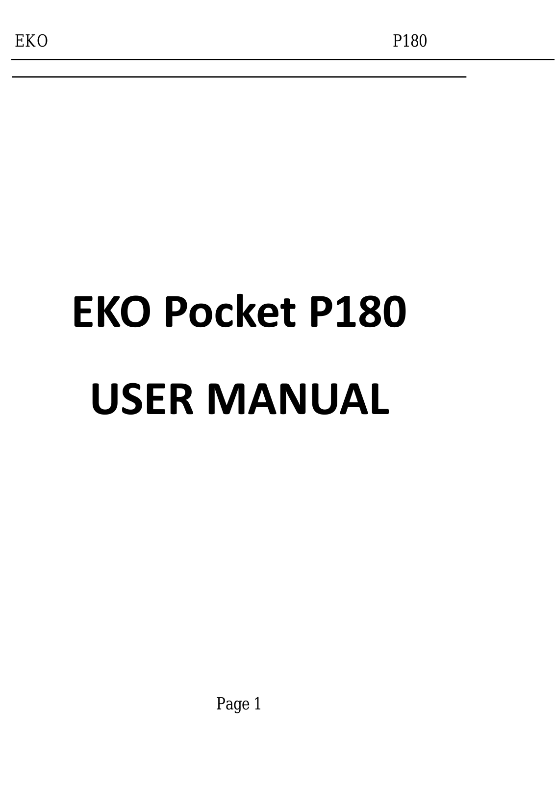 Interglobe Connection EKOP180 Users manual