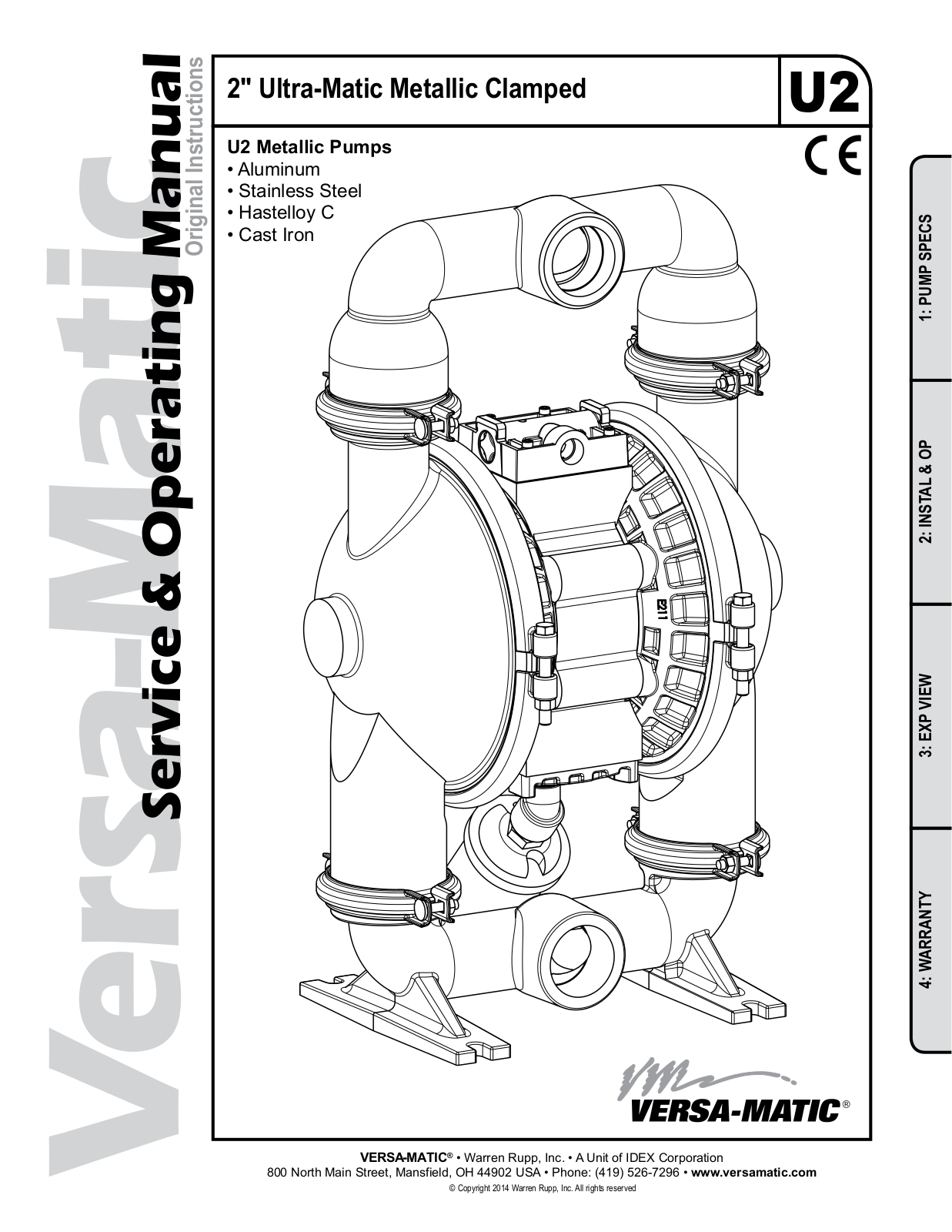 Versa-Matic 2 Ultra-Matic Metallic Clamped User Manual