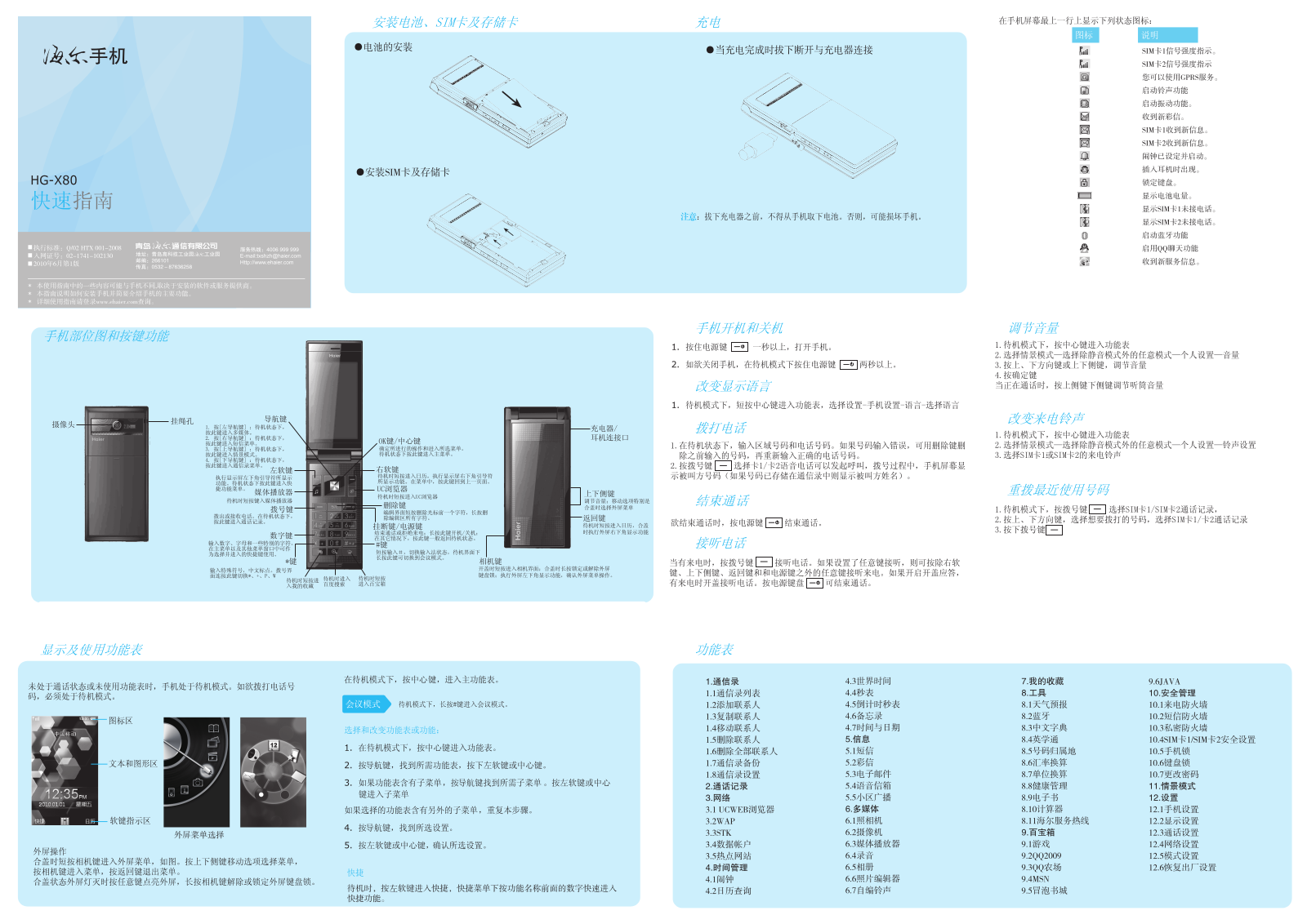 Haier HG-X80 User Manual