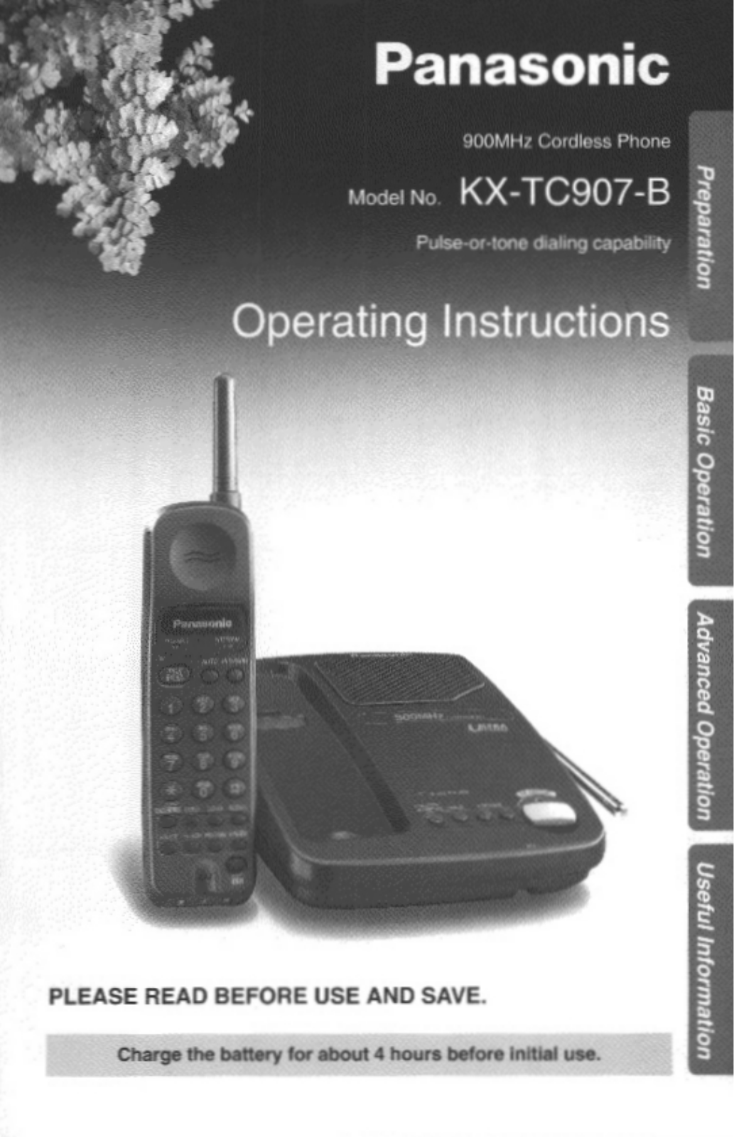 Panasonic kx-tc907 Operation Manual
