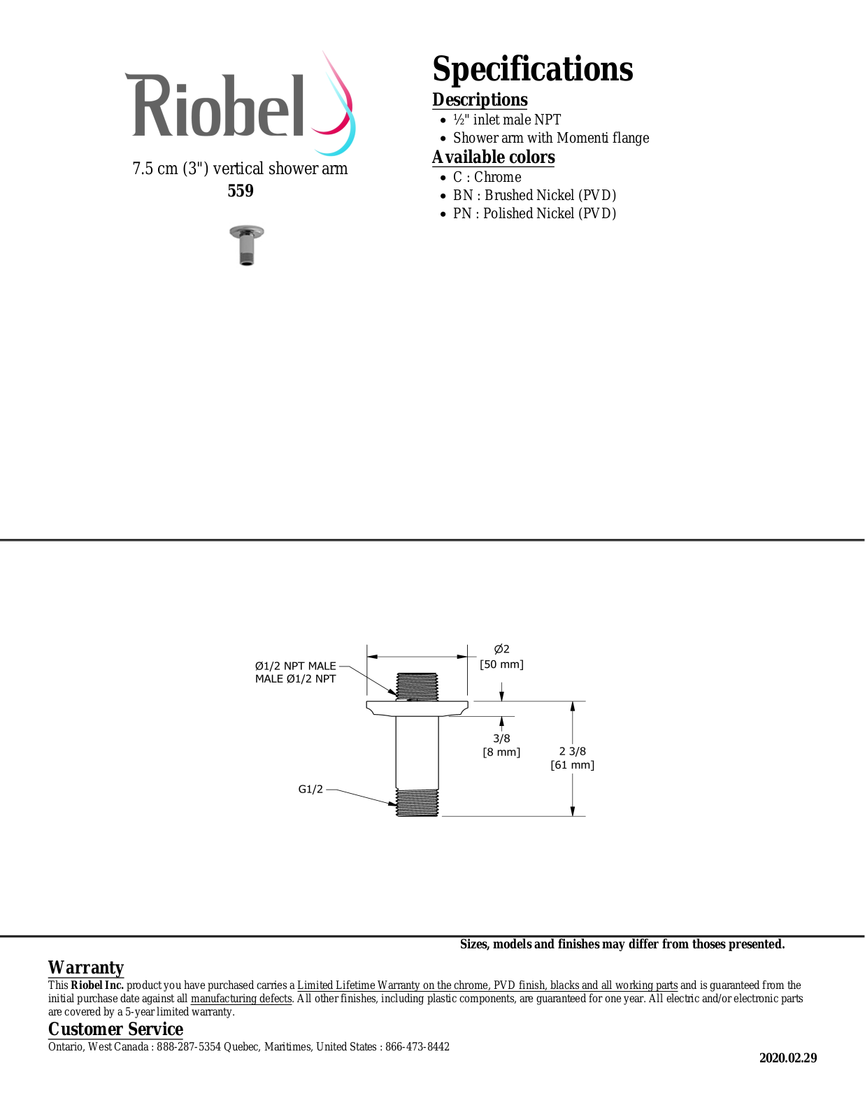 Riobel 559BK Specifications - ManualMachine.com