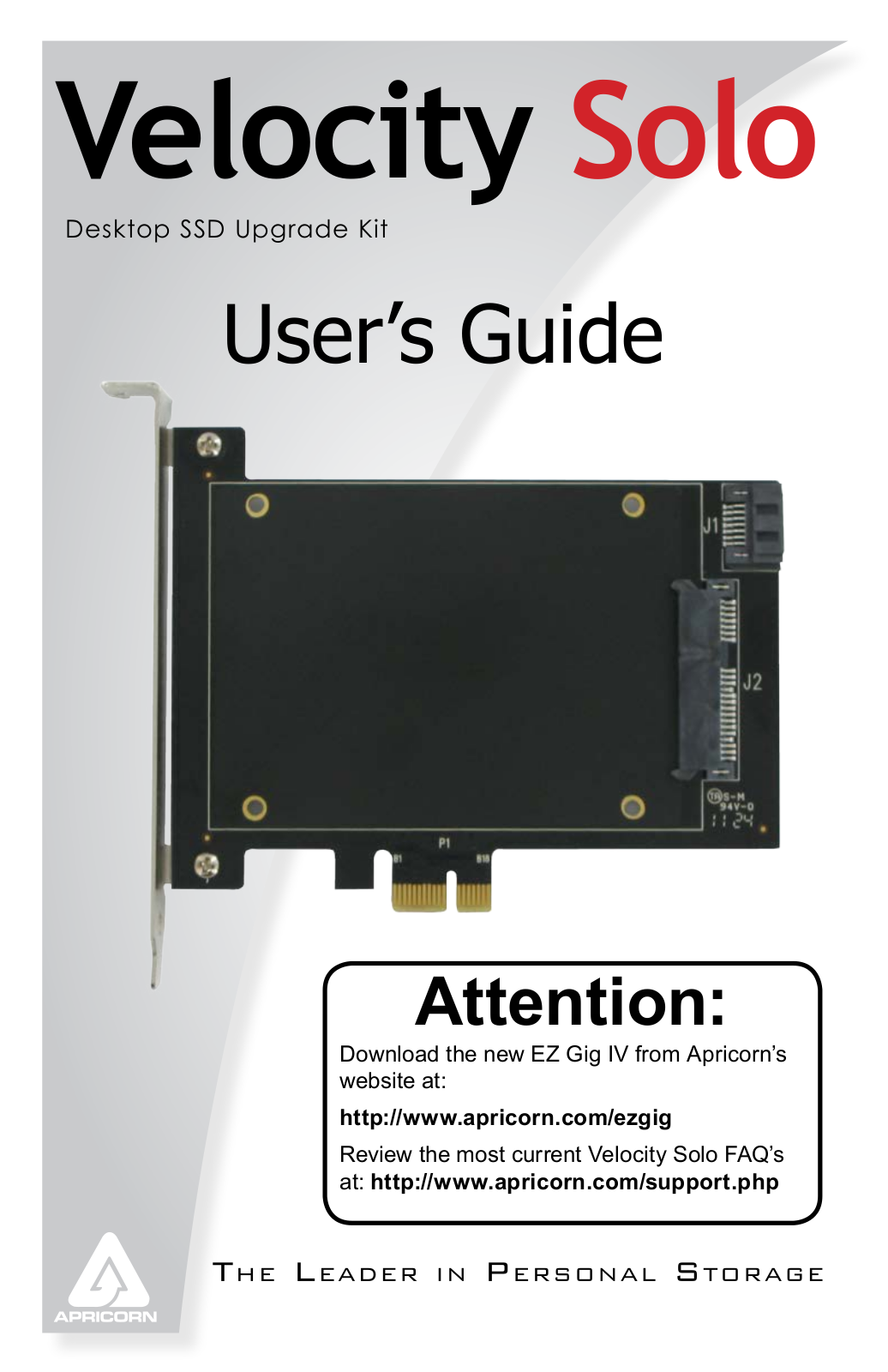 Apricorn Velocity Solo User Manual