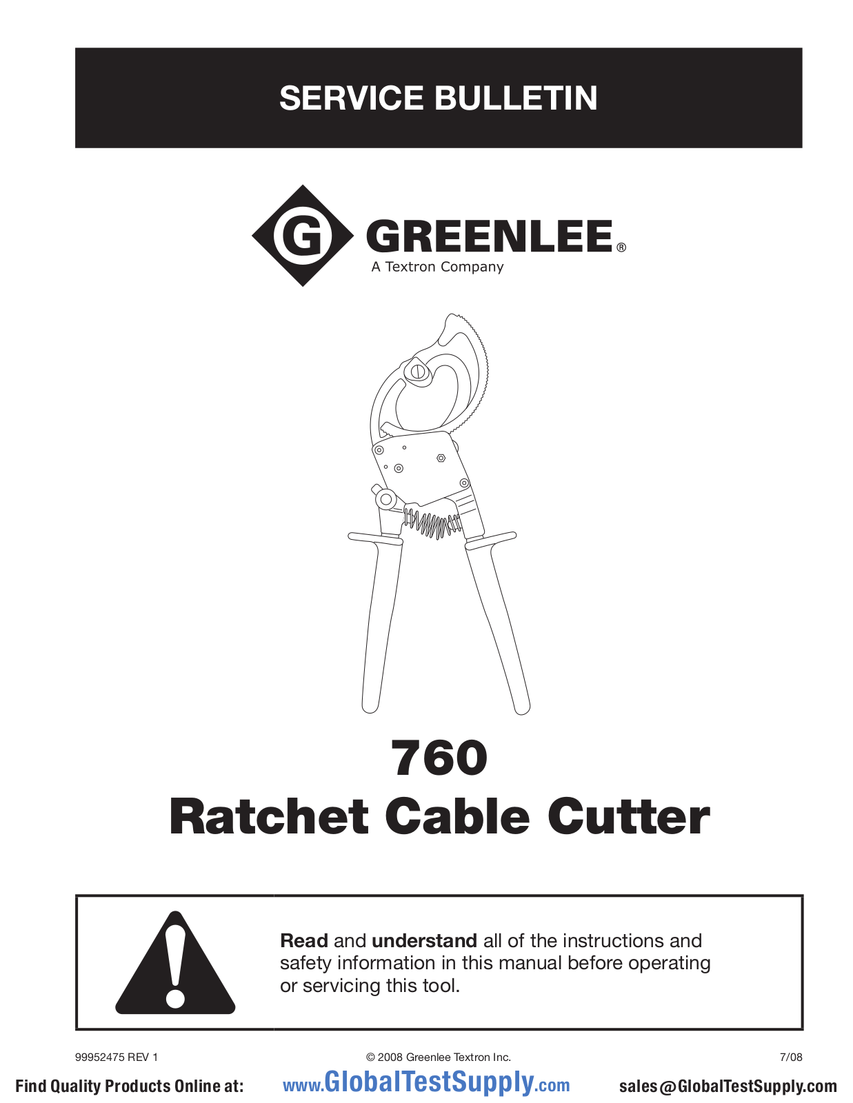 Greenlee 760 User manual - ManualMachine.com