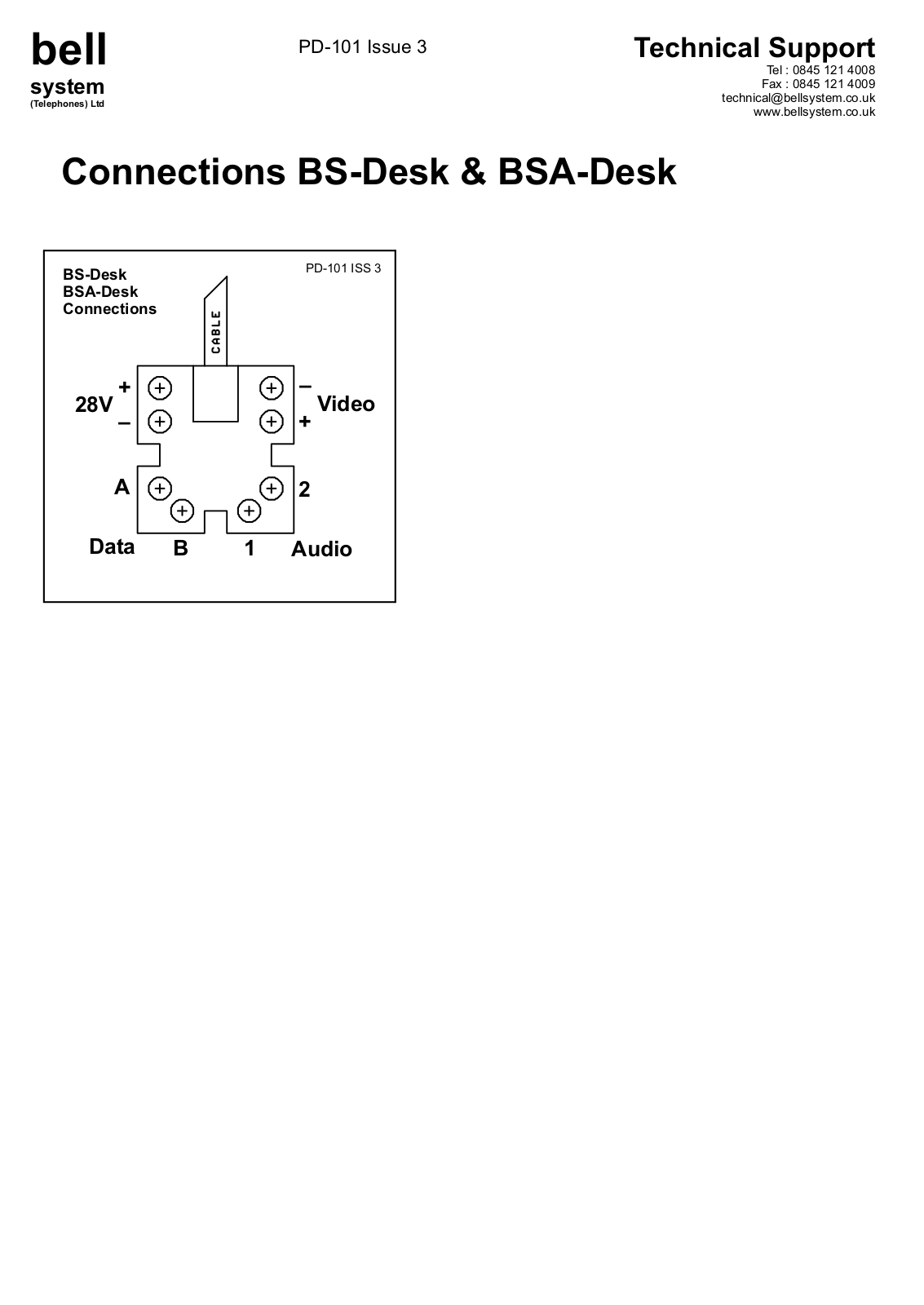 Bell BSA-DESK, BS-DESK User Manual