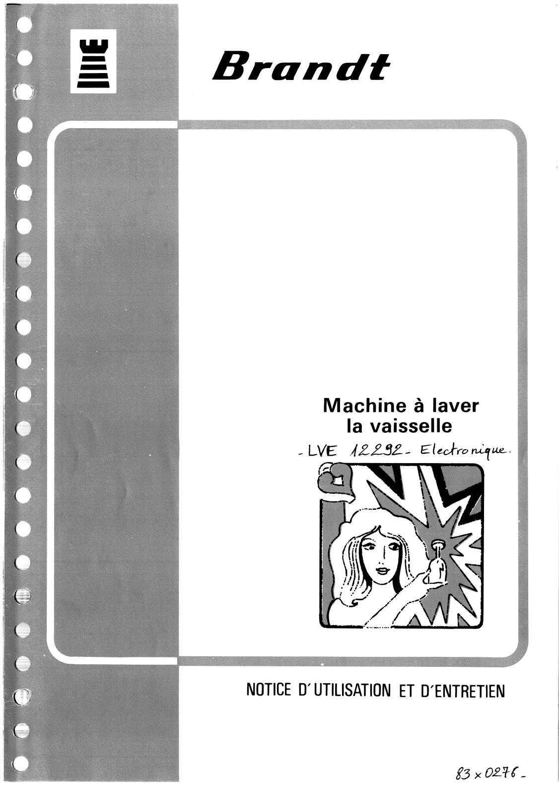 BRANDT LVE12292 User Manual