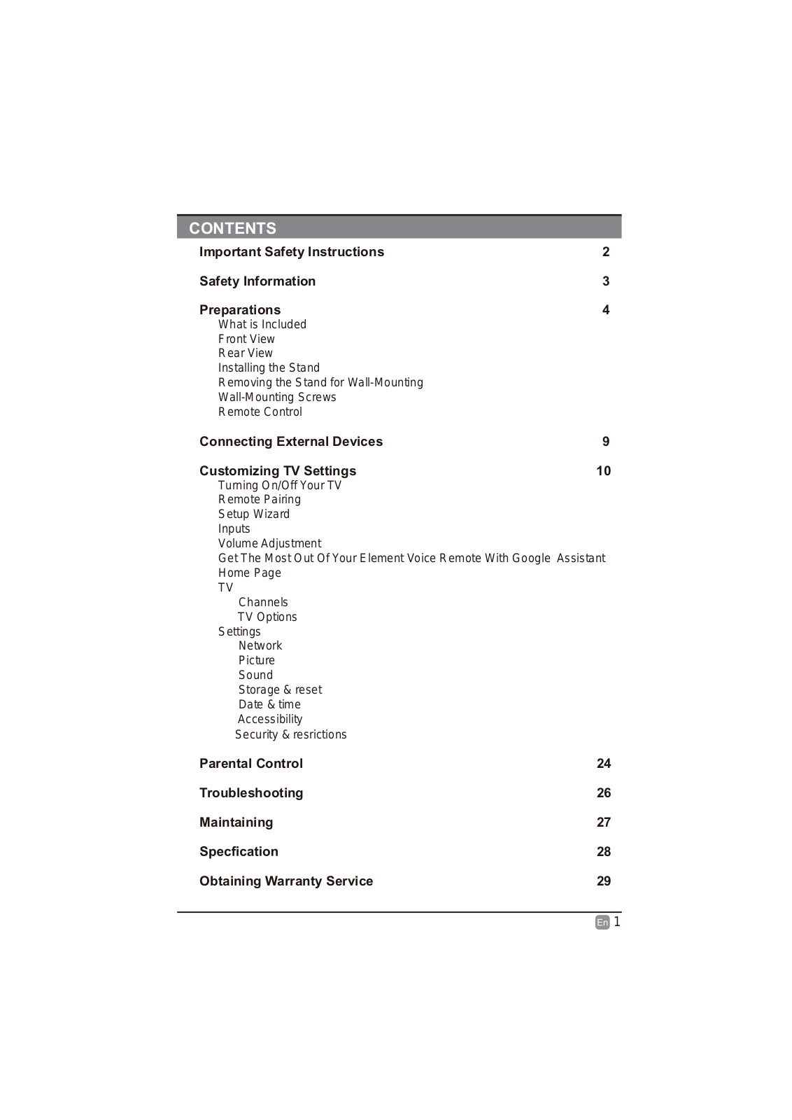 Shenyang Tongfang Multimedia Technology WG43UX410 User Manual