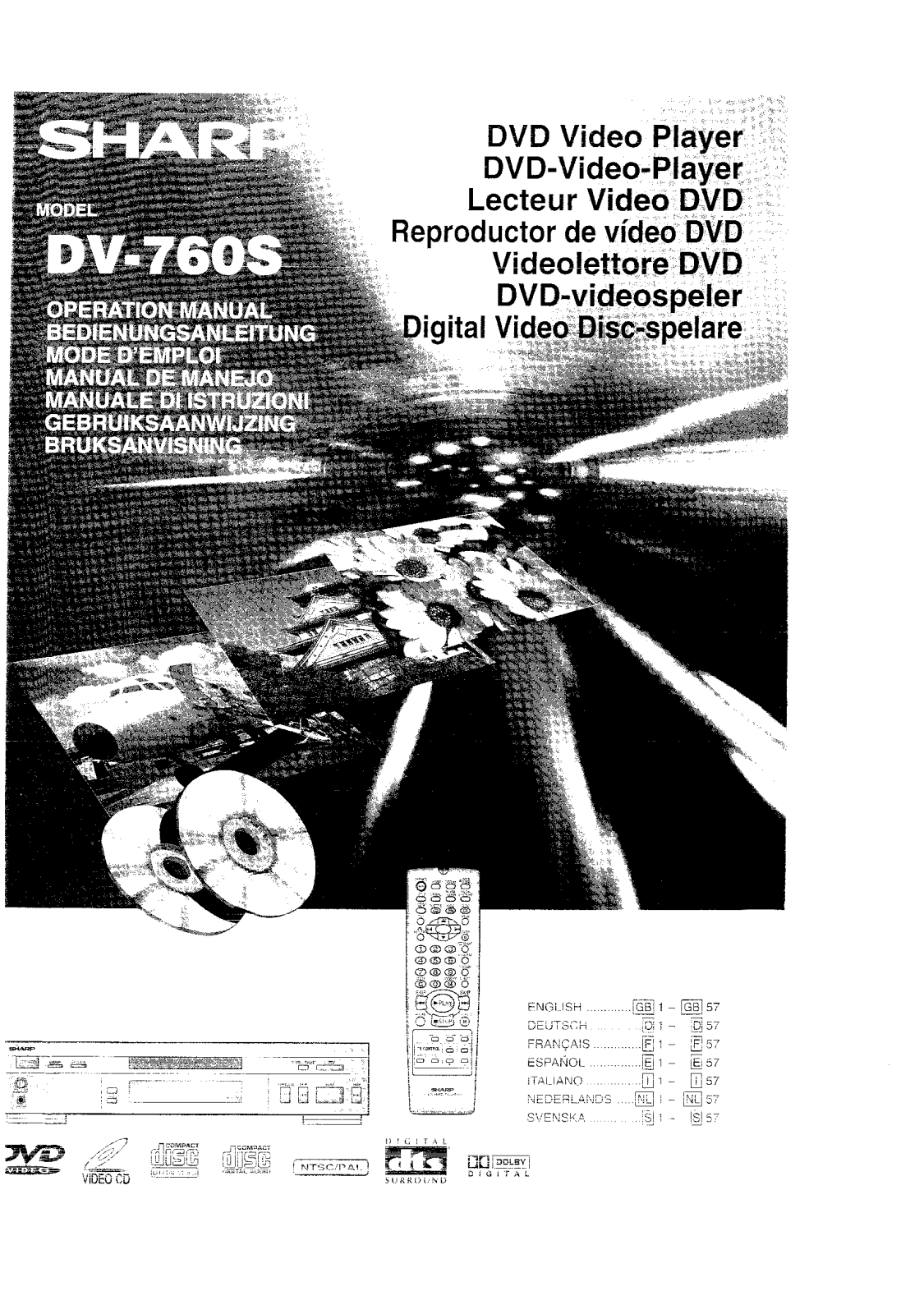 SHARP DV-760S User Manual