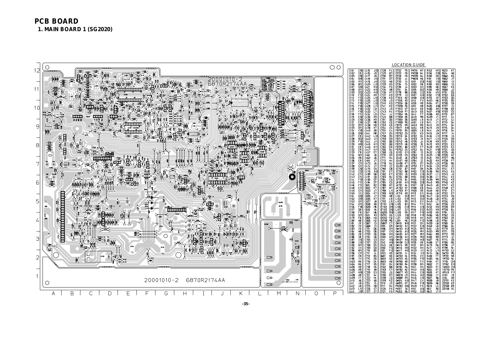 Goldstar FFH-FE-2020-3030AX Service Manual PCB