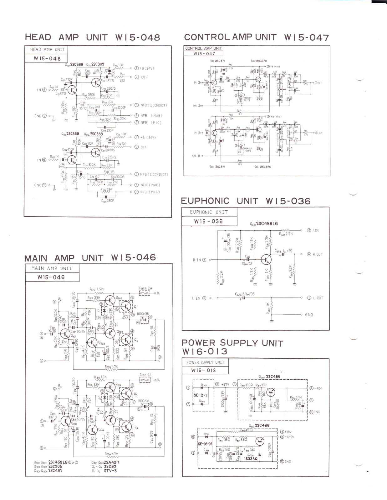 Pioneer W-15046 Schematic