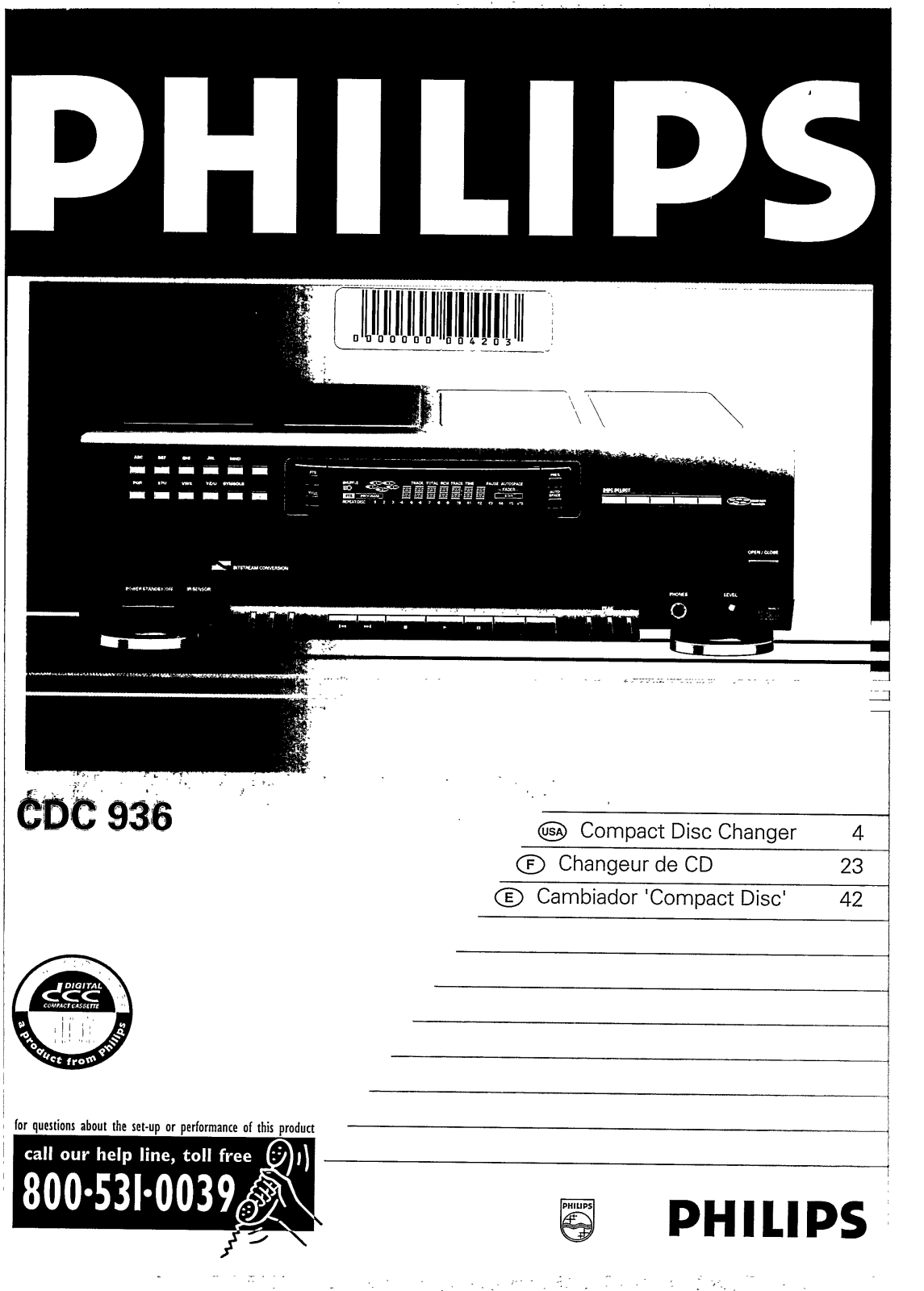 Philips CDC936/00S, CDC936 User Manual