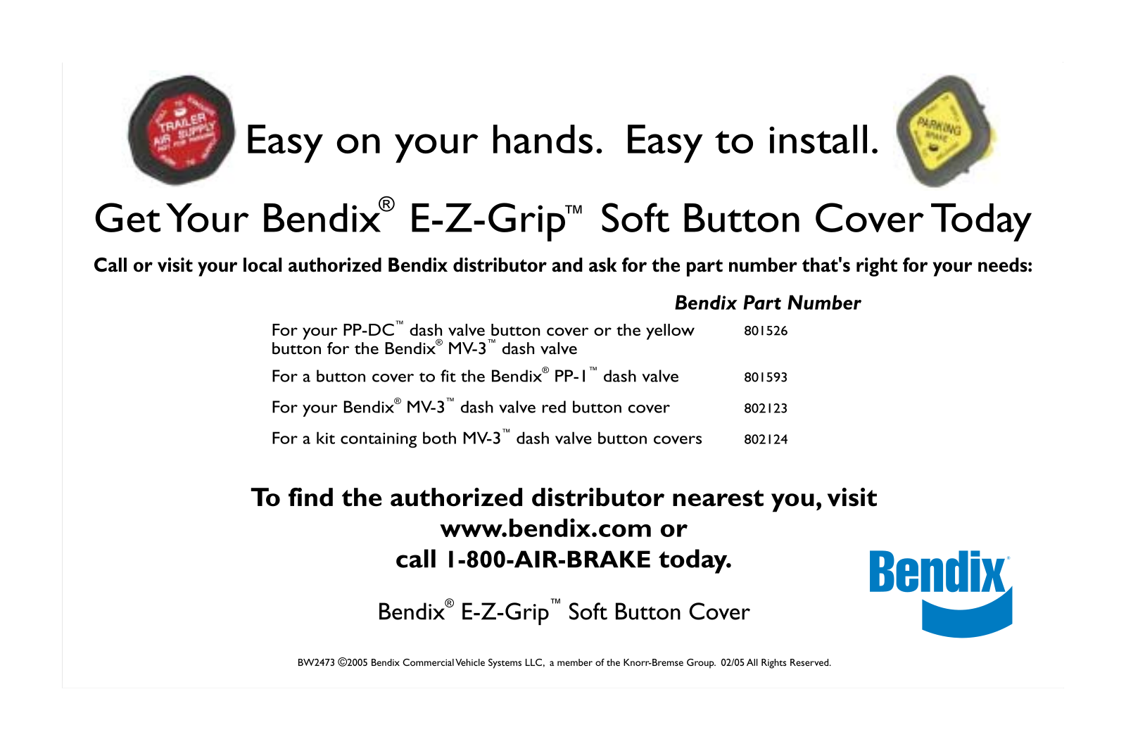 BENDIX BW2473 User Manual