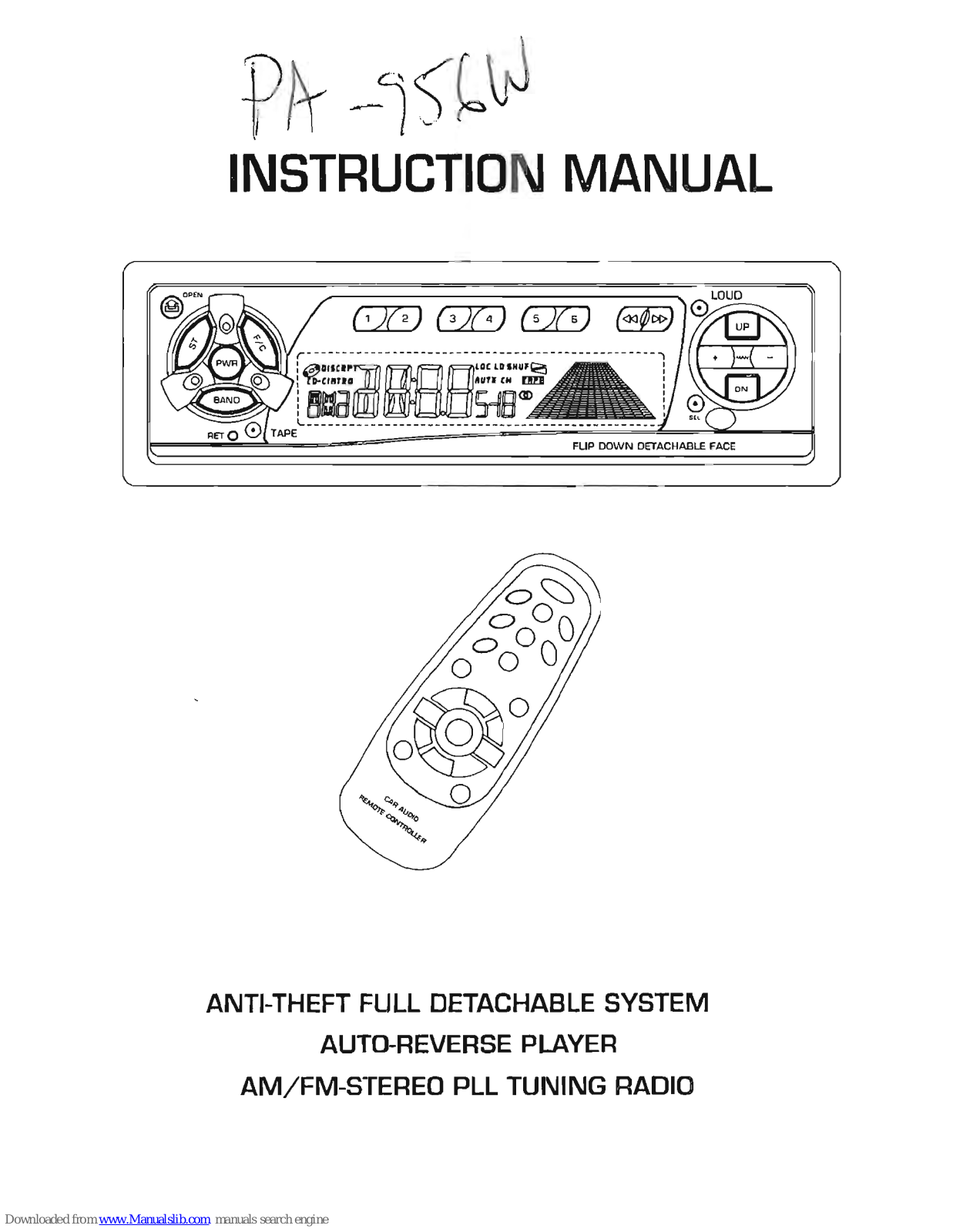 Power Acoustik PA-956W Instruction Manual