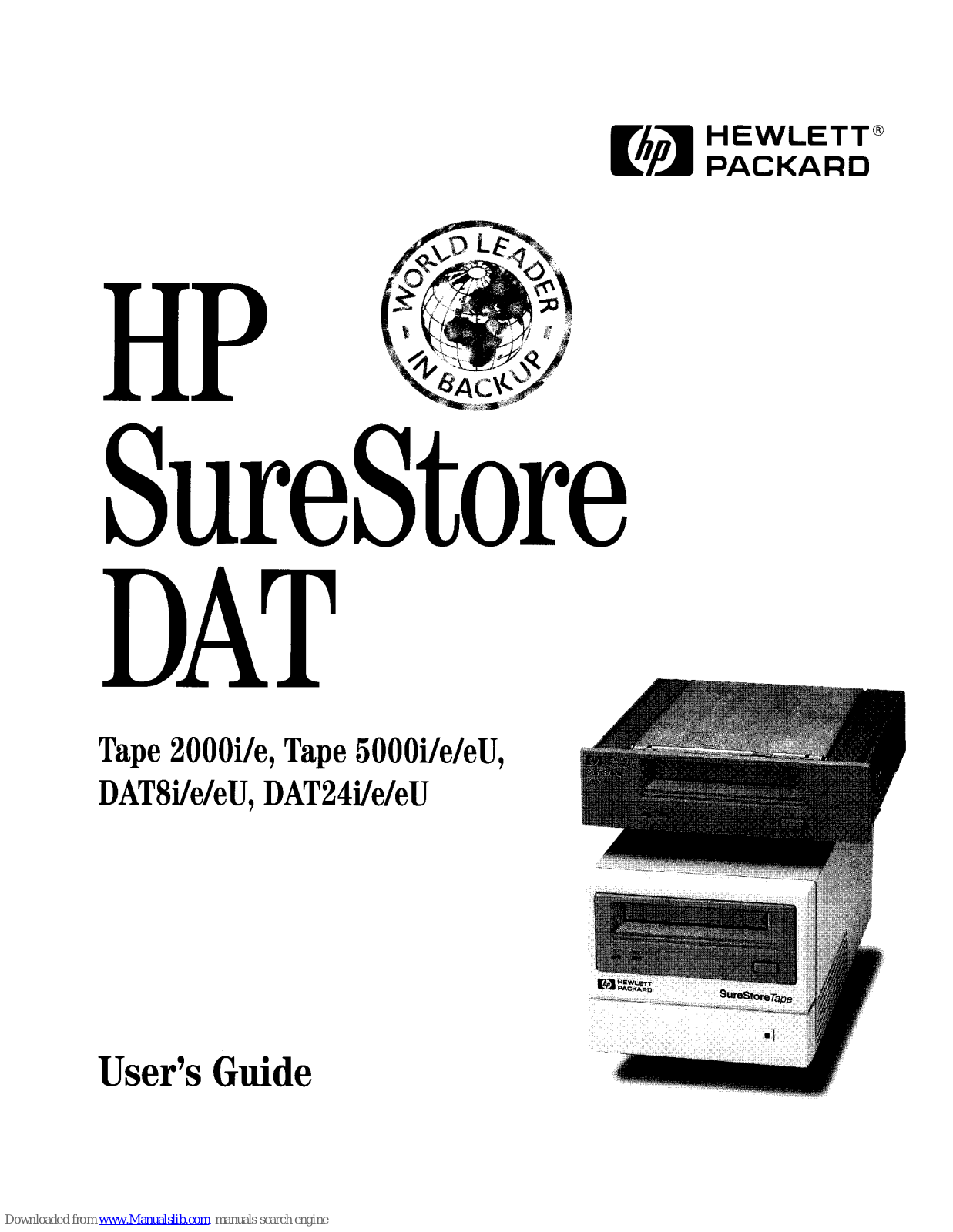 HP surestore dat 2000e, surestore dat8i, surestore dat 5000e, surestore dat 5000i, surestore dat8e User Manual