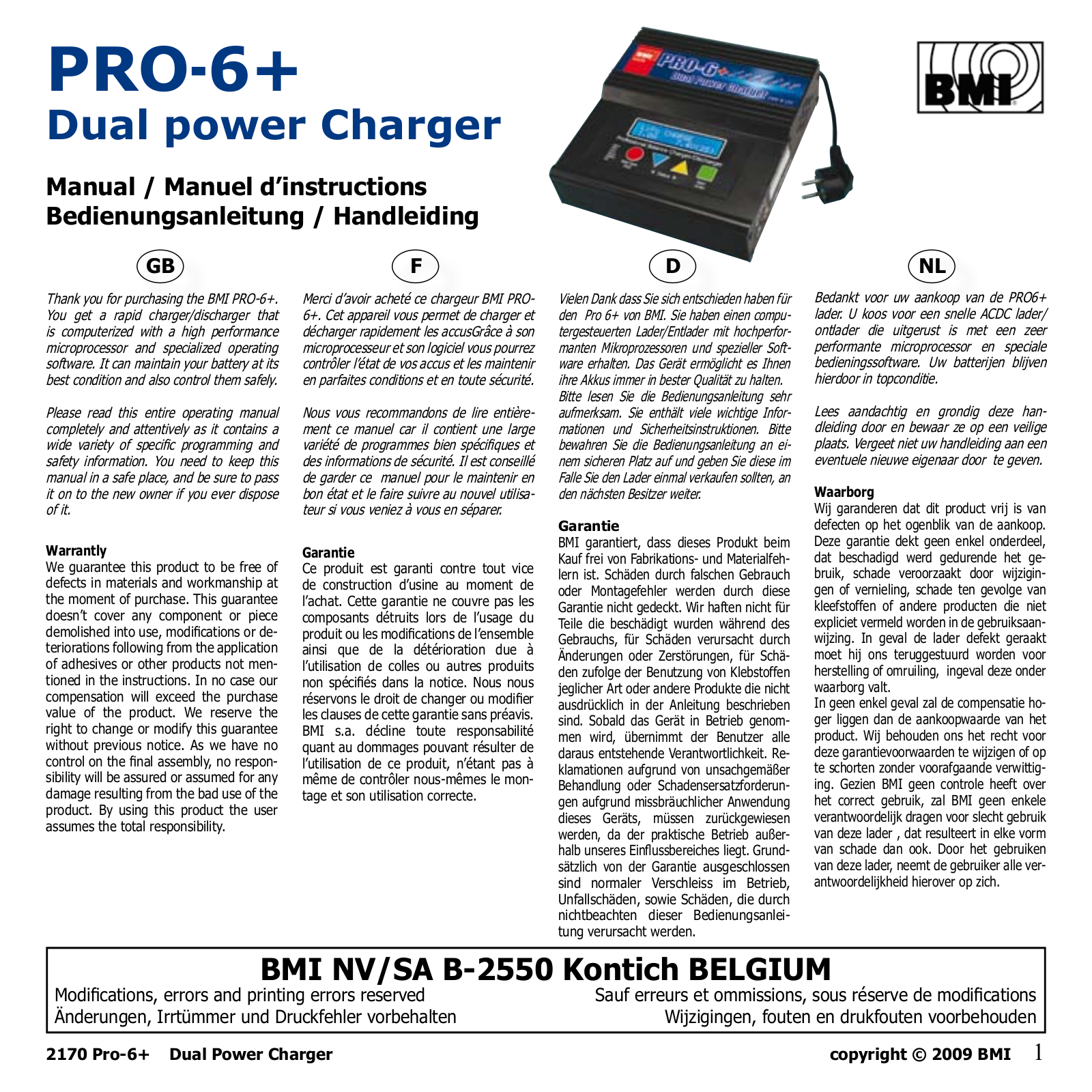 BMI Pro-6+ Operating Manual - ManualMachine.com