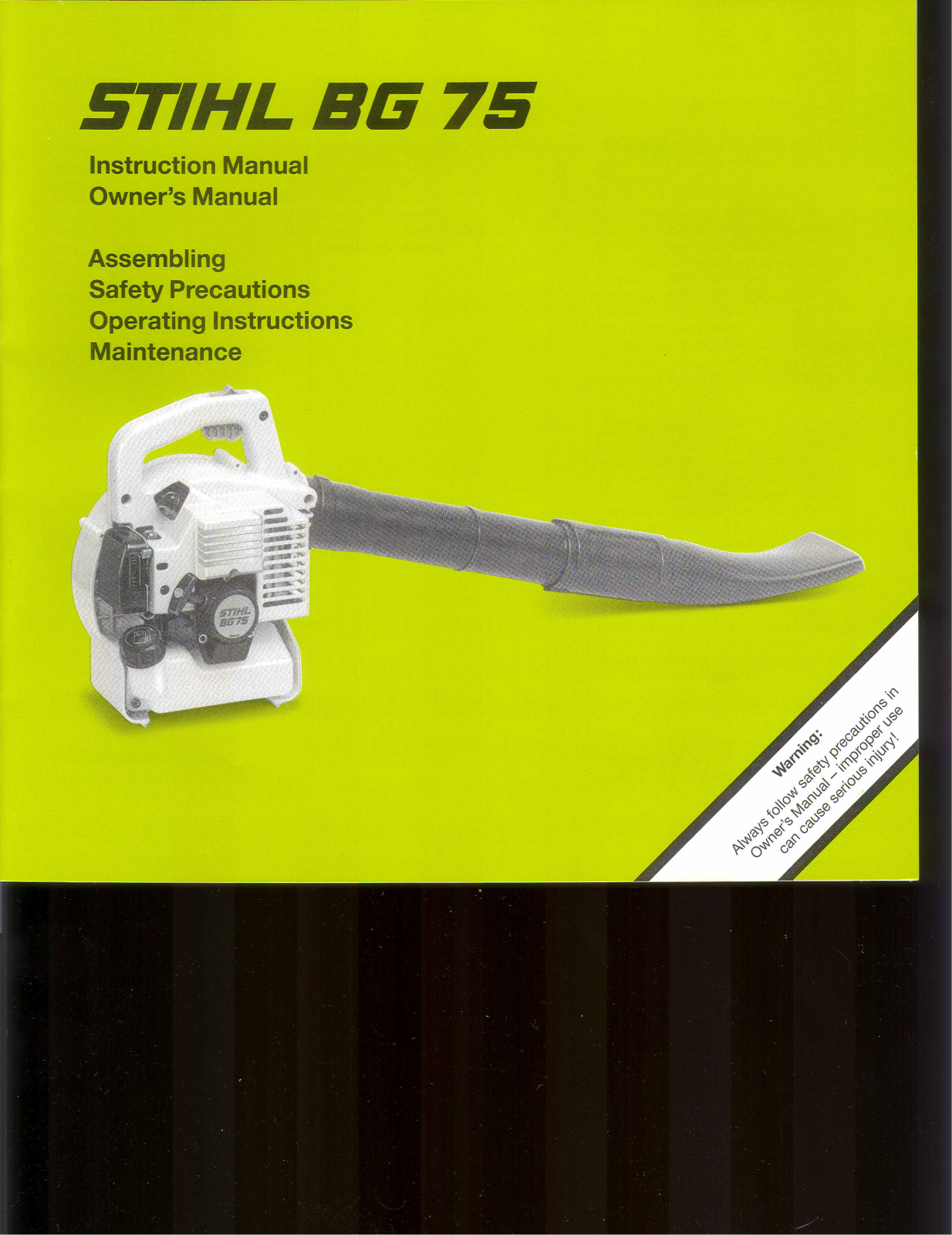 STIHL BG 75 Owner's Manual