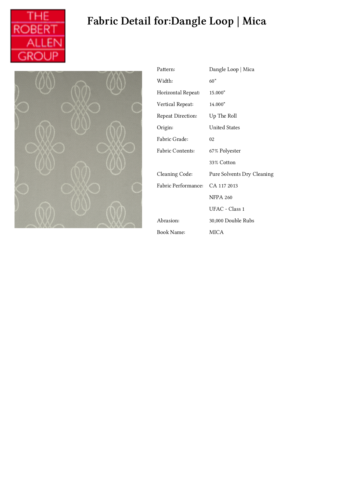 Robert Allen RALF1531 Specifications - ManualMachine.com